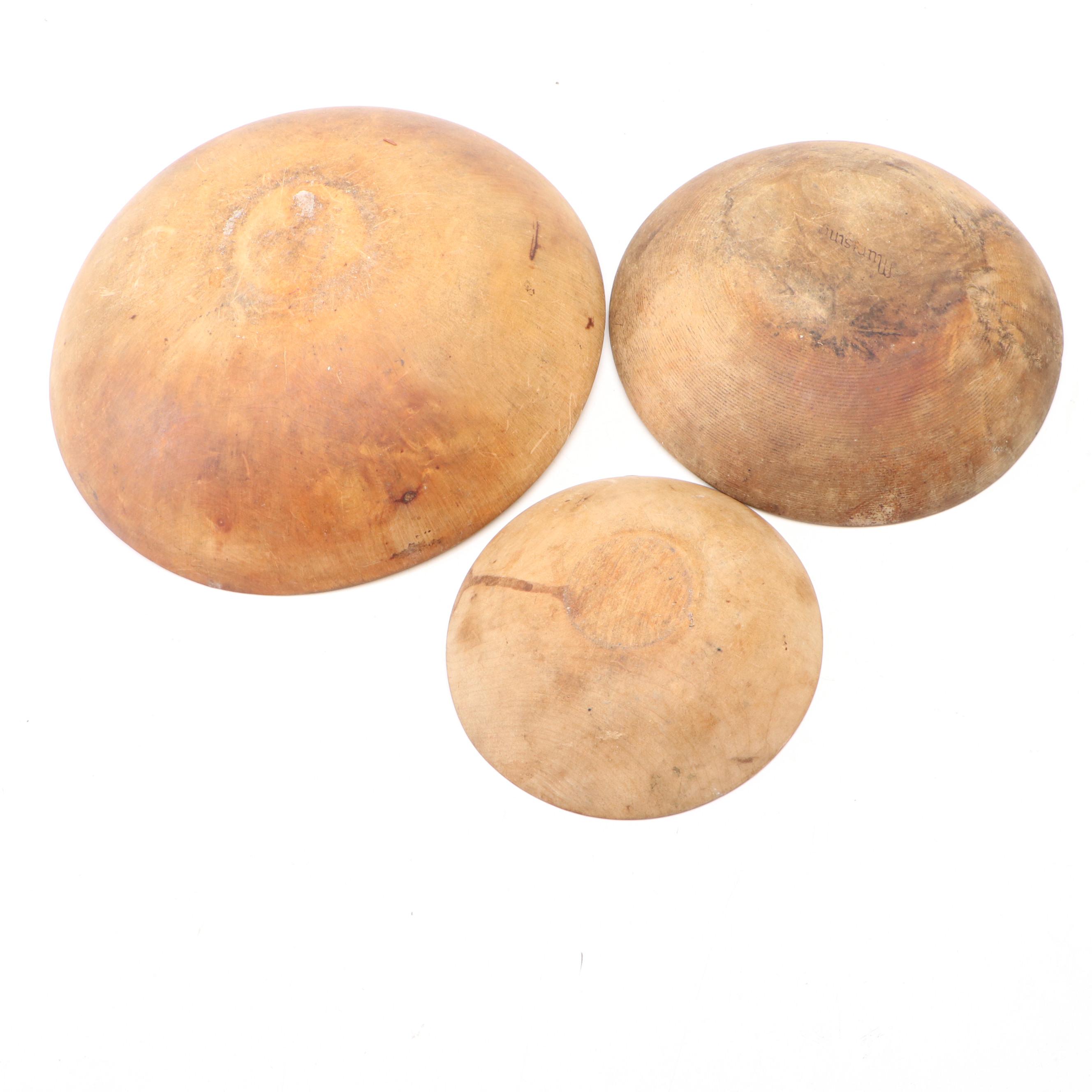 Vintage Munising and Other Turned Wood Bowls