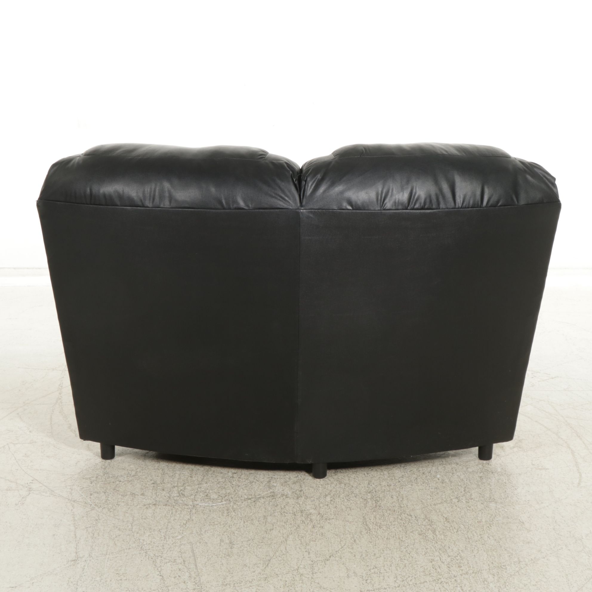 Black Leather Sofa Corner Section