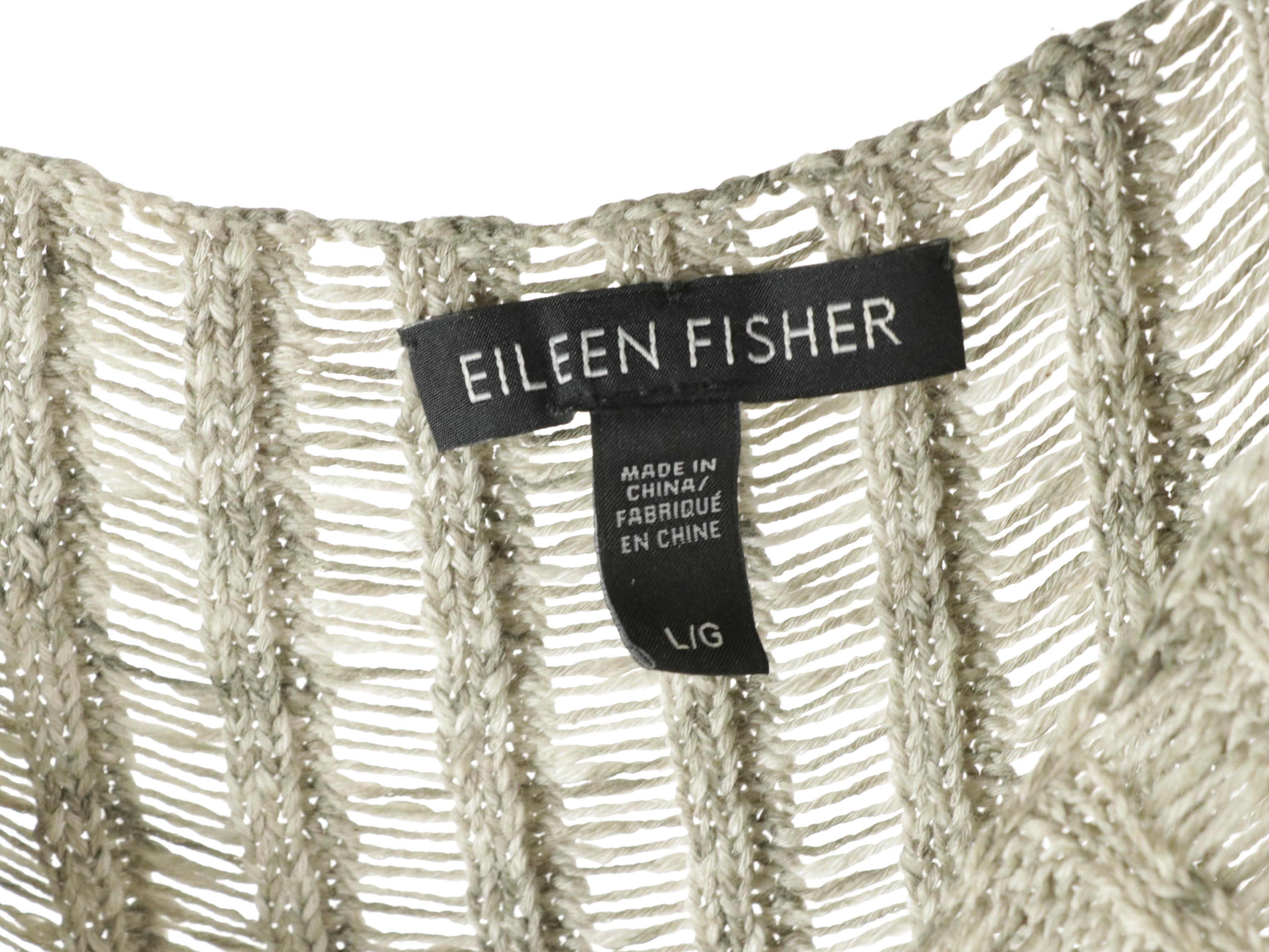 Eileen Fisher Linen Knit Sweater and Open Front Cardigan w/ Cotton Knit Sweater