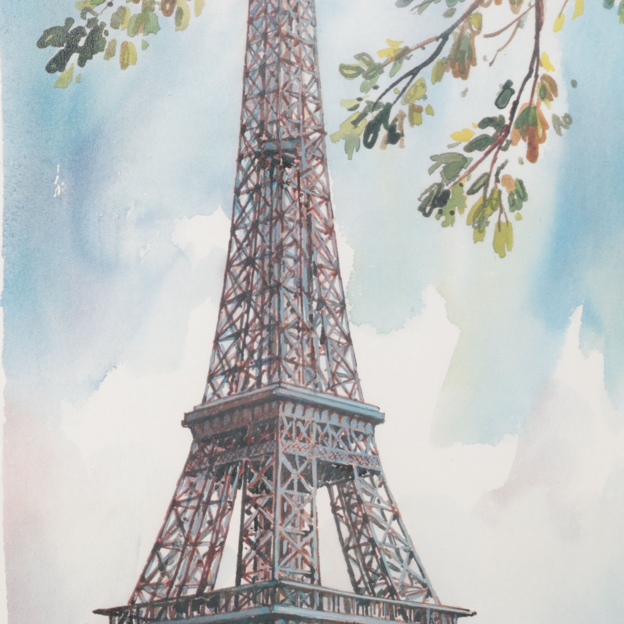 Offset Lithographs After Raphael of Street Scenes at Parisian Landmarks