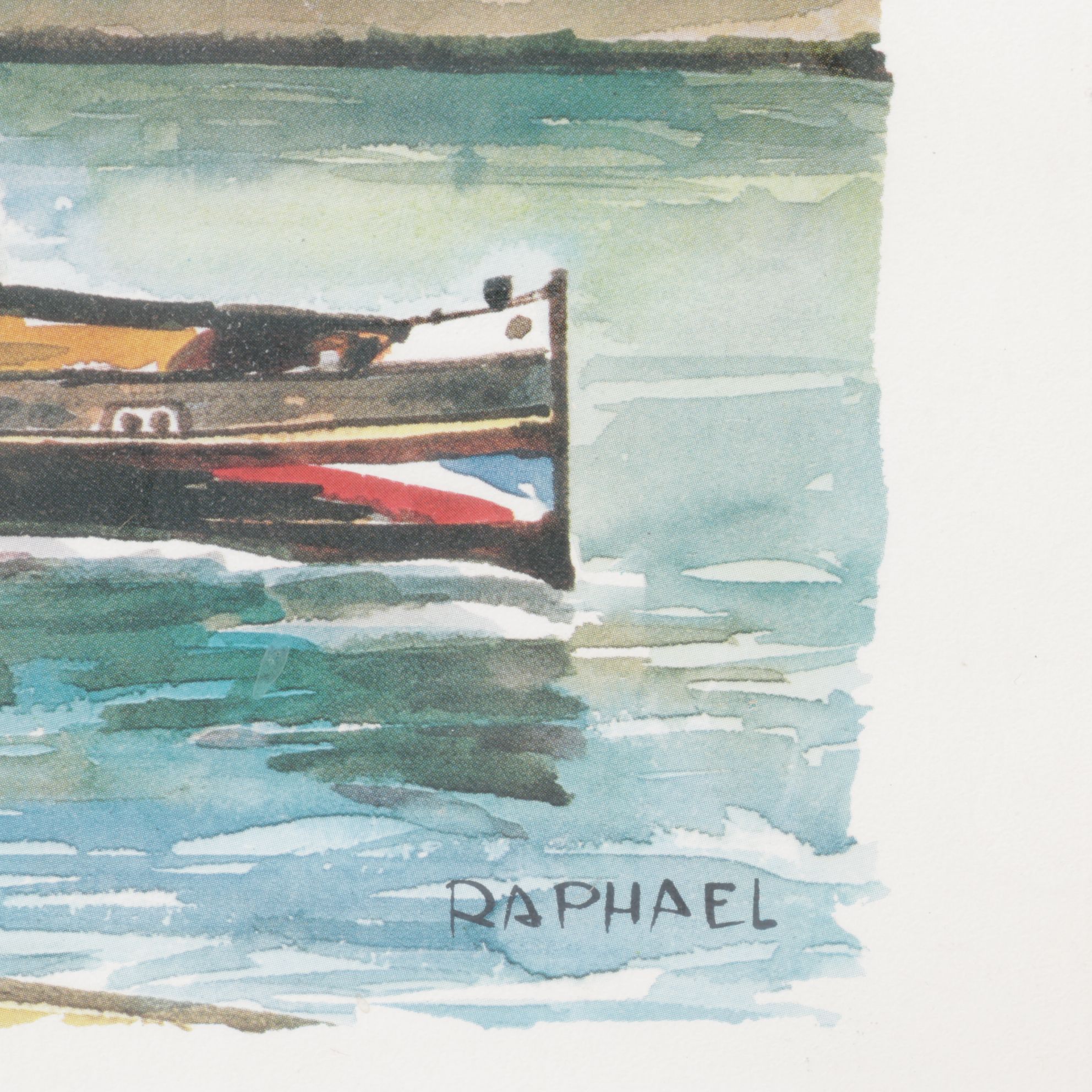 Offset Lithographs After Raphael of Street Scenes at Parisian Landmarks