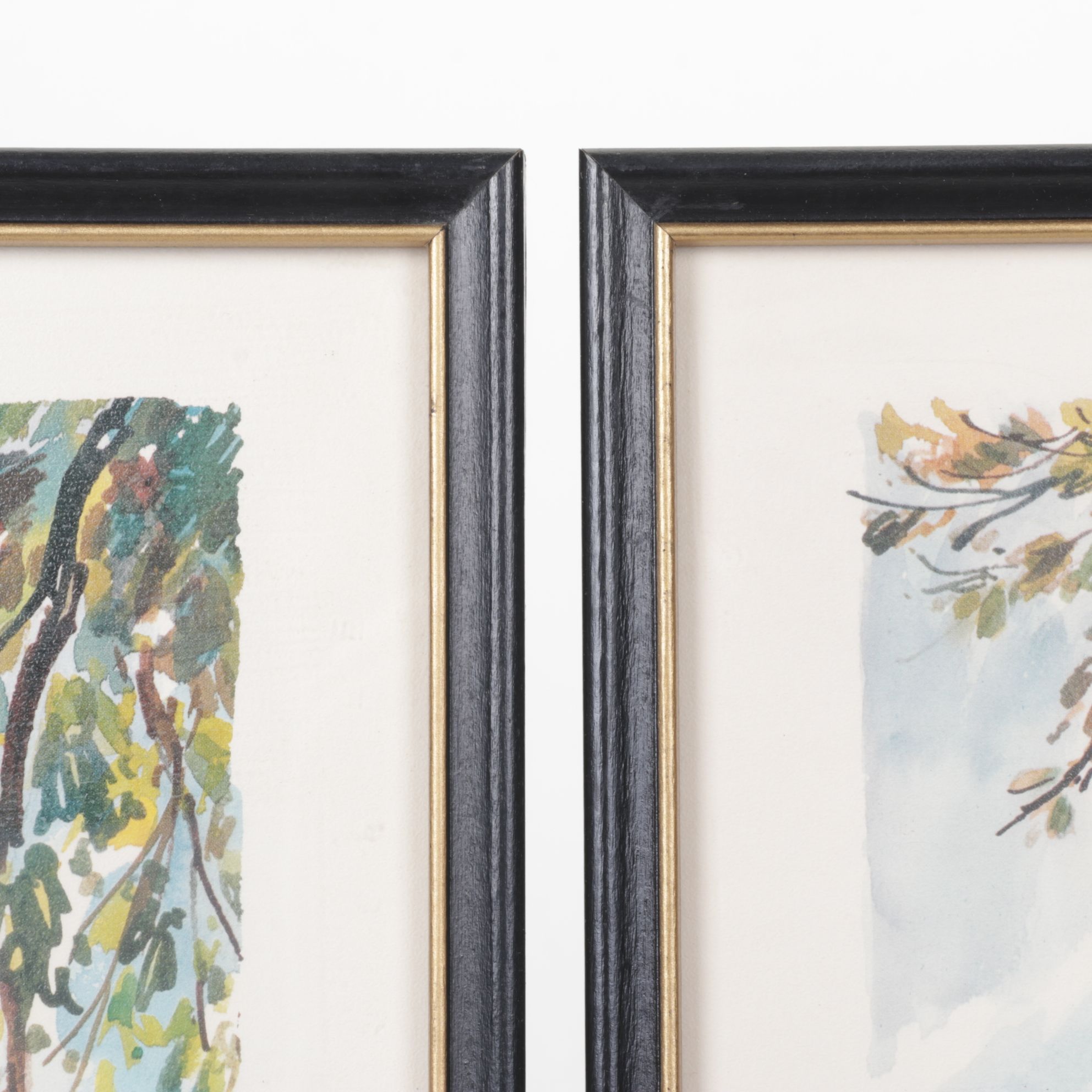 Offset Lithographs After Raphael of Street Scenes at Parisian Landmarks