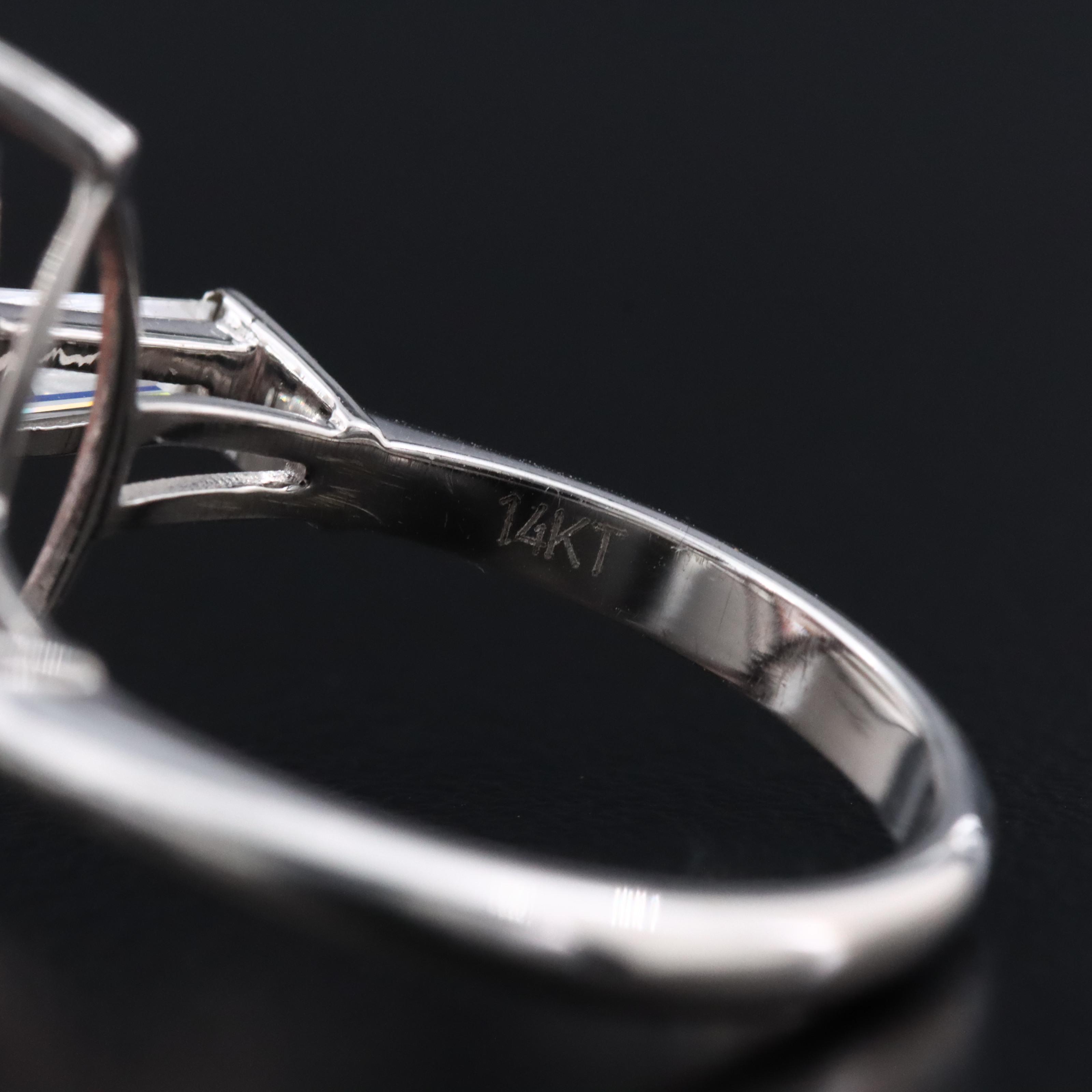 14K 3.39 CTW Lab Grown Diamond Ring with Fancy Pink Center and IGI Report