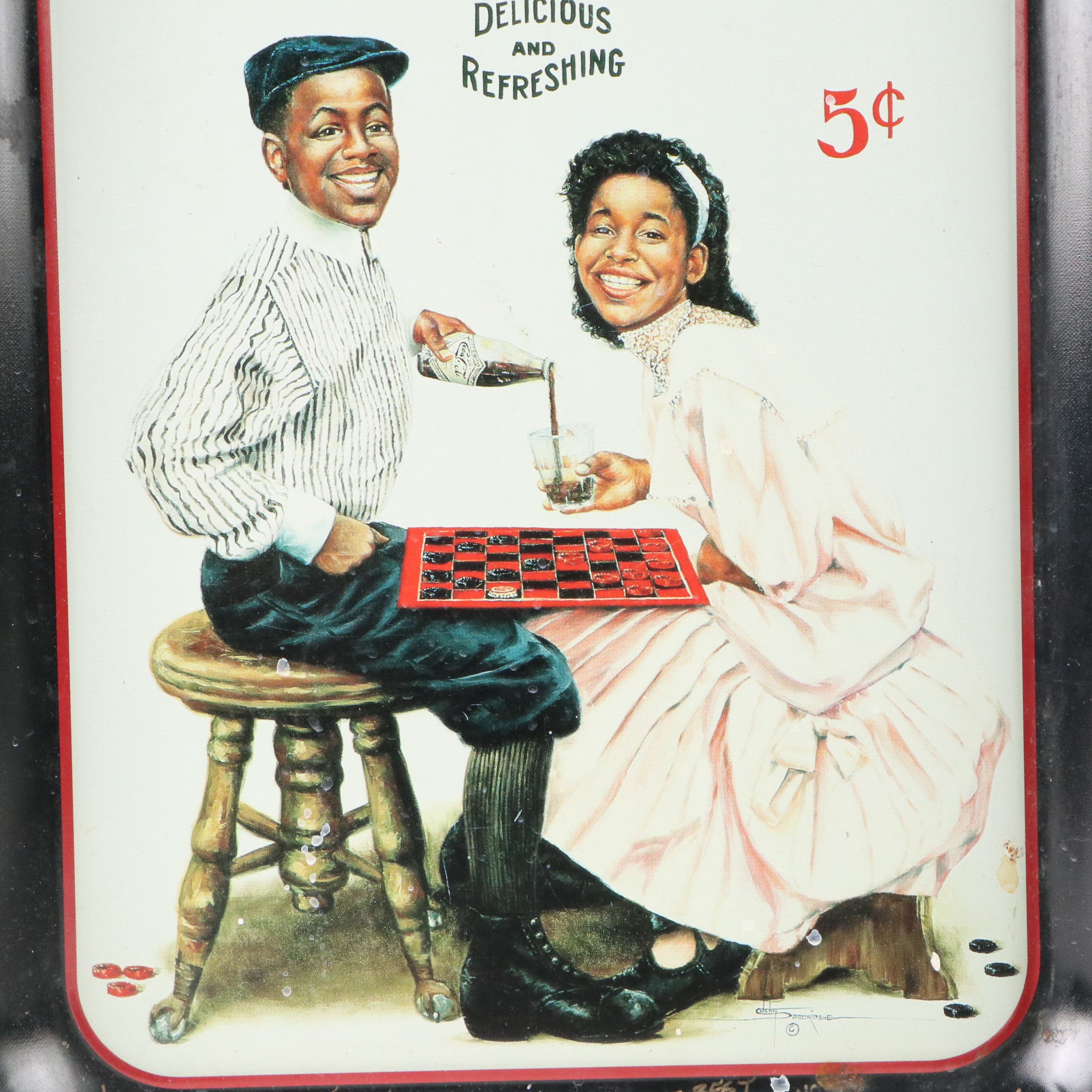 John Solomon Sandridge Signed Coca-Cola "Winning Smiles" Advertising Tray, 1994