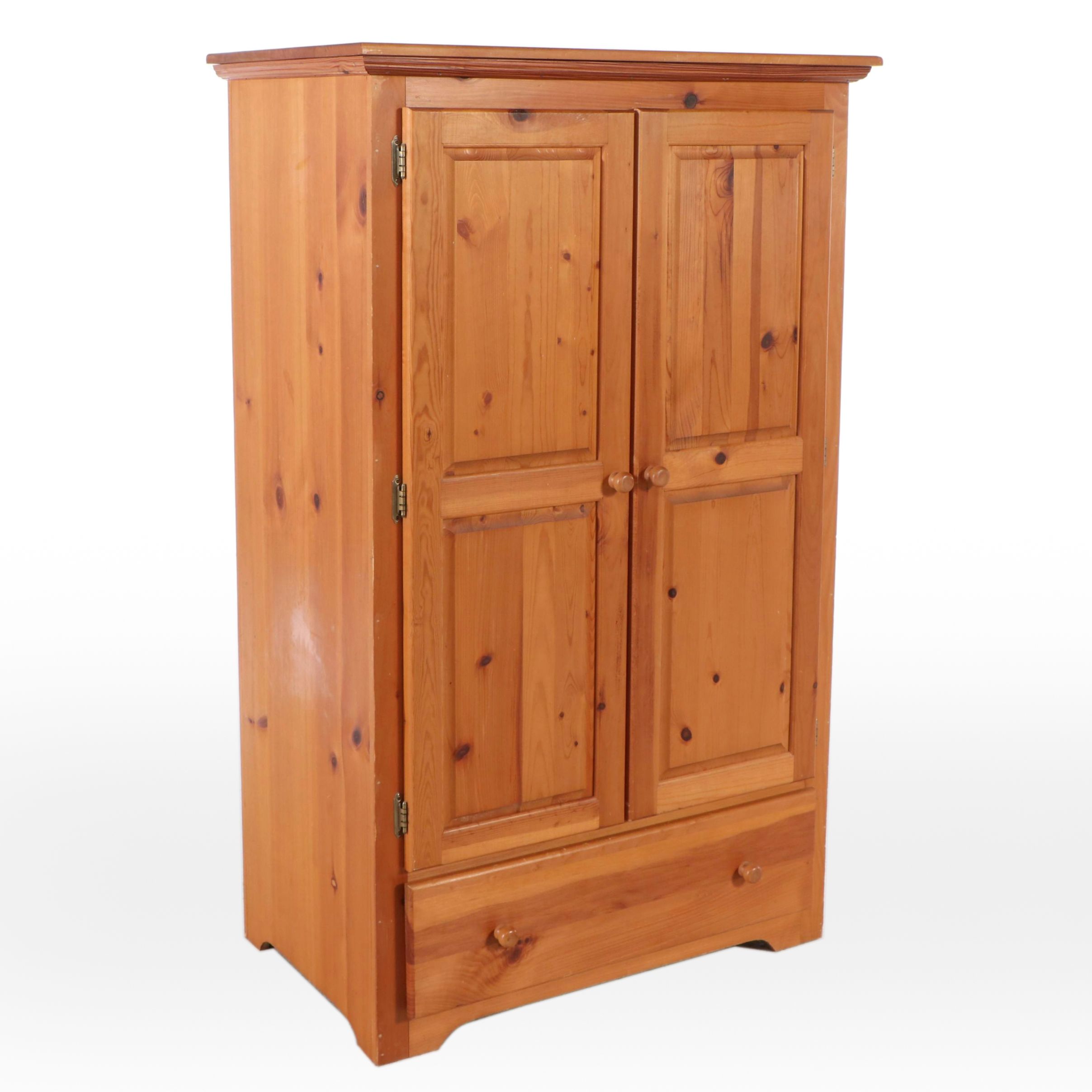 Rustic Style Pine Armoire