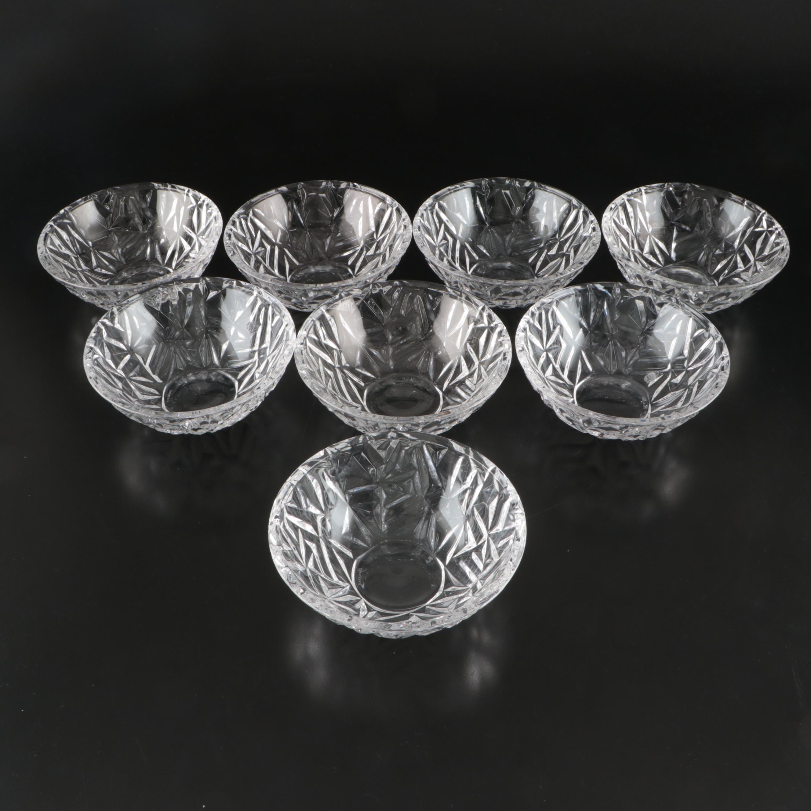 Tiffany & Co. "Rock Cut" Crystal Round Bowls