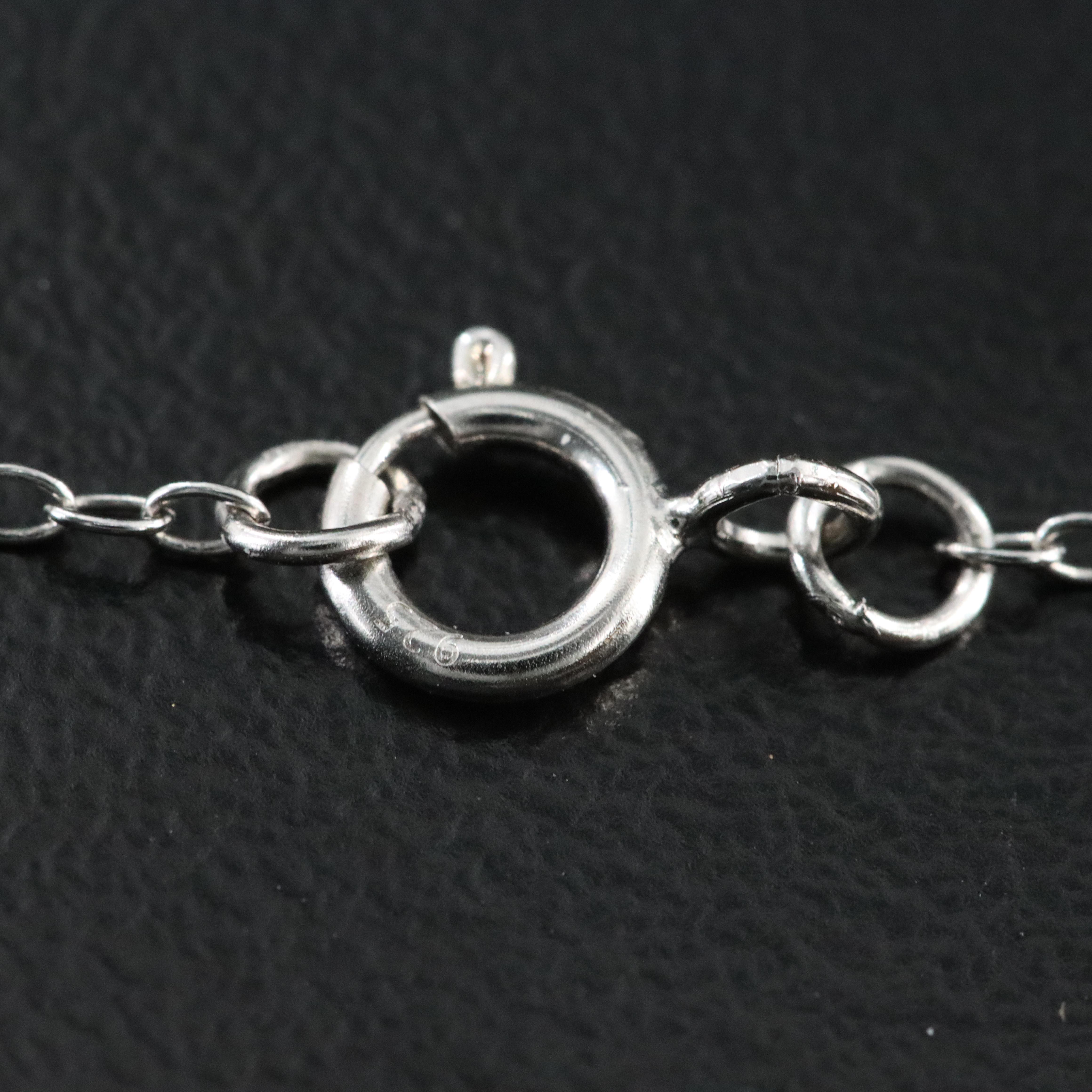 Sterling CZ Heart Pendant Necklace