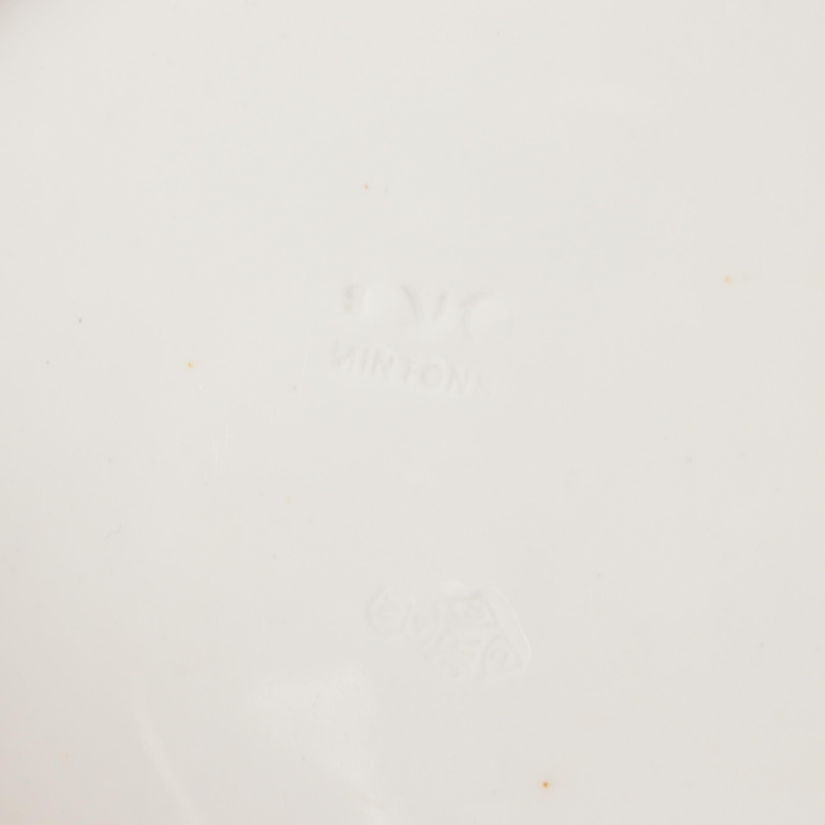 Minton Porcelain Pink Vine and Blossom Pattern Plates, Mid to Late 19th Century