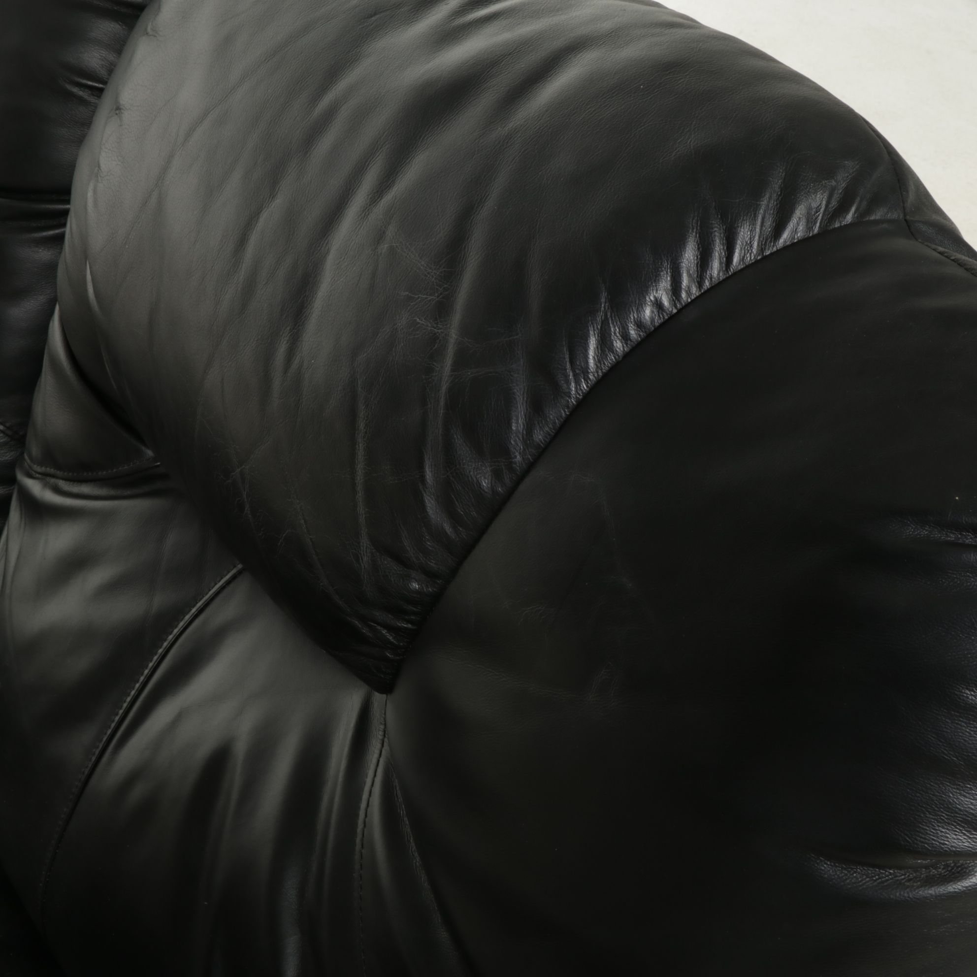 Leather Upholstered Recliner Sofa, 21st Century
