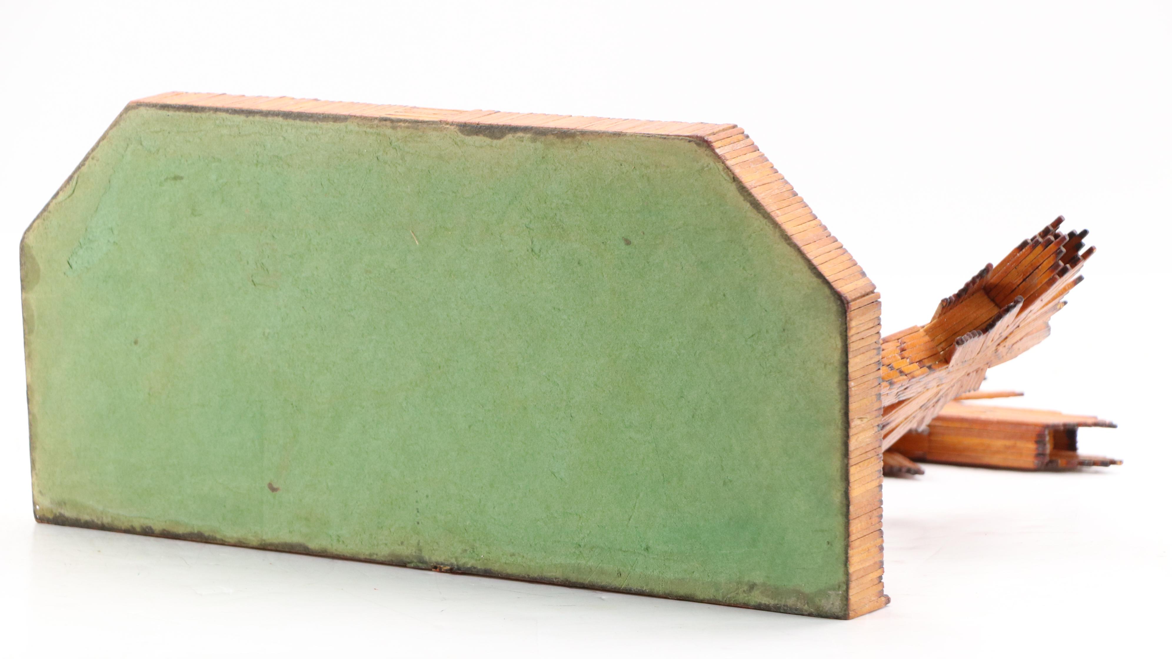 Matchstick Tramp Art Calvary Cross Sculpture, 20th Century