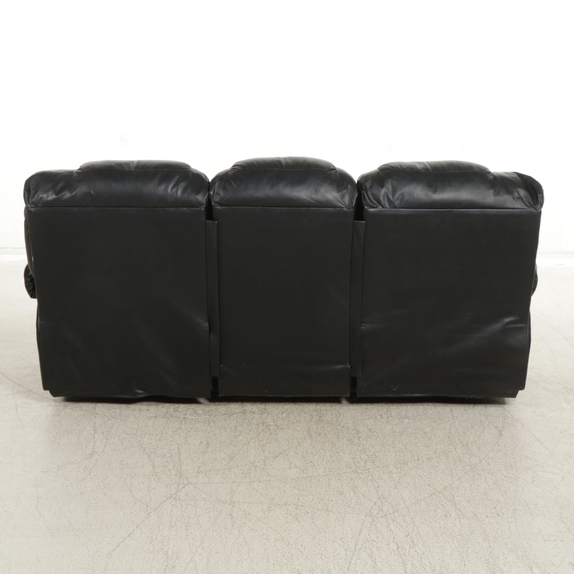 Leather Upholstered Recliner Sofa, 21st Century