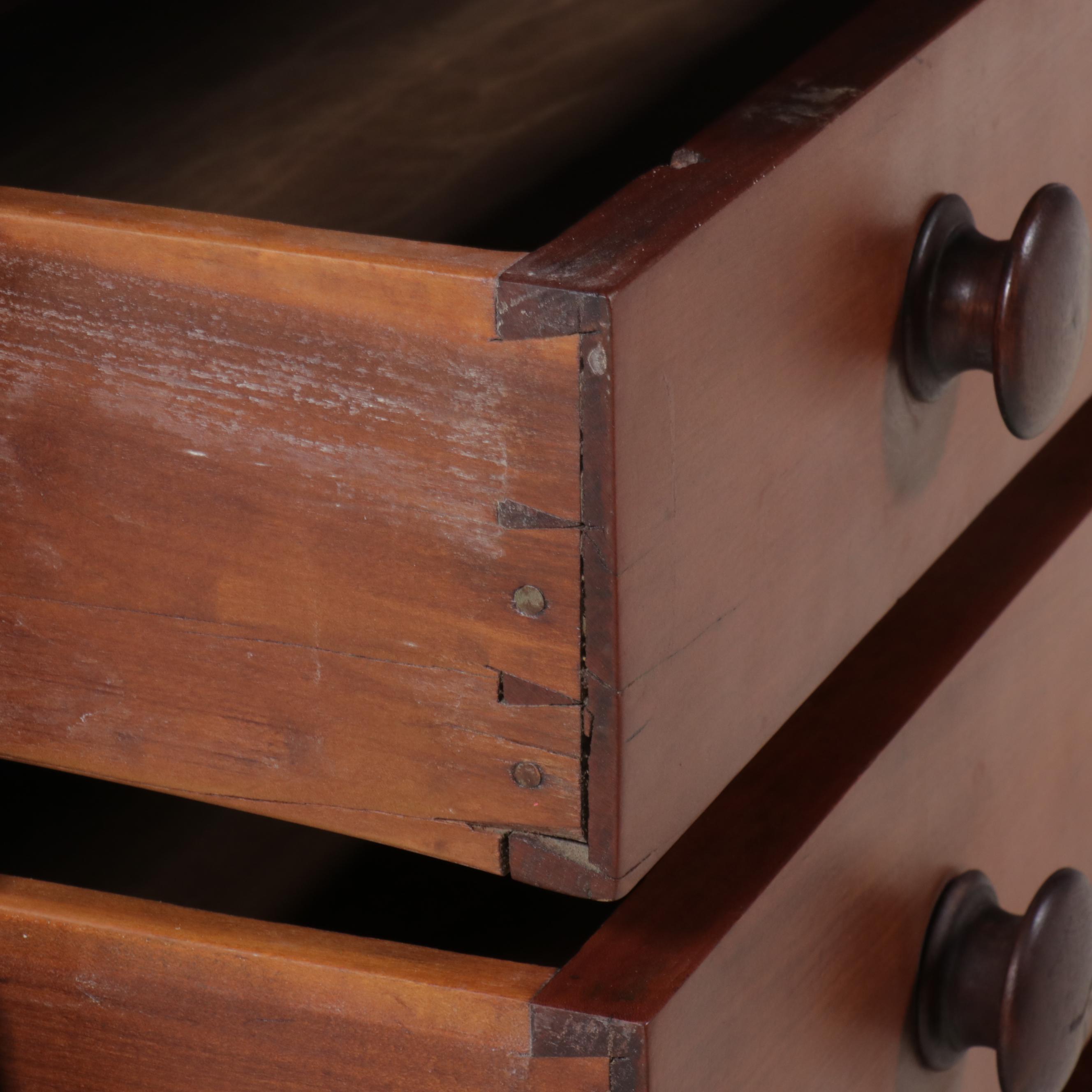 American Empire Cherry Four-Drawer Chest, 19th Century