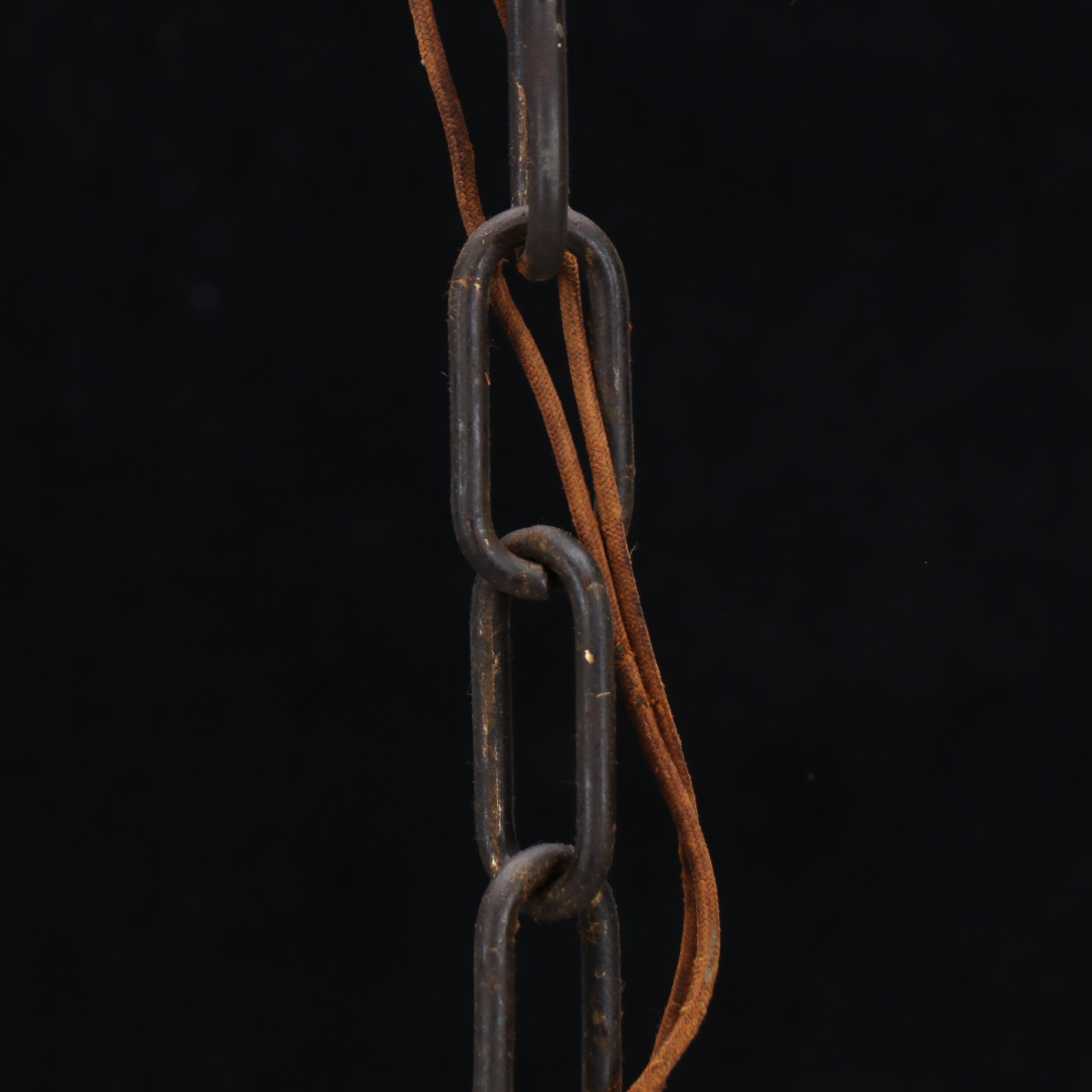 Victorian Hall Pendant Light Font with Frame, and Milk Glass Pendant Shade