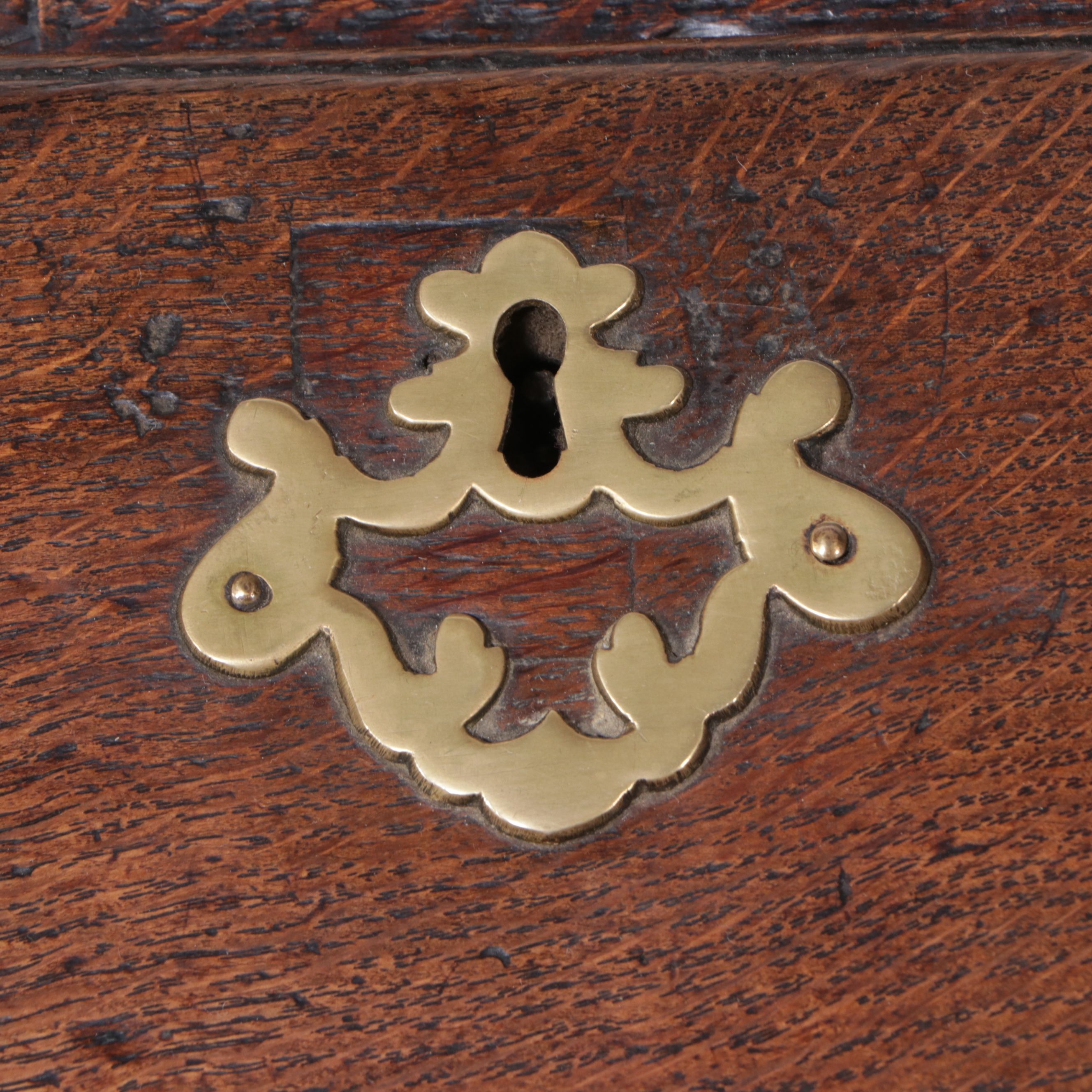 Antique Georgian Style Oak Slant-Front Secretary Desk