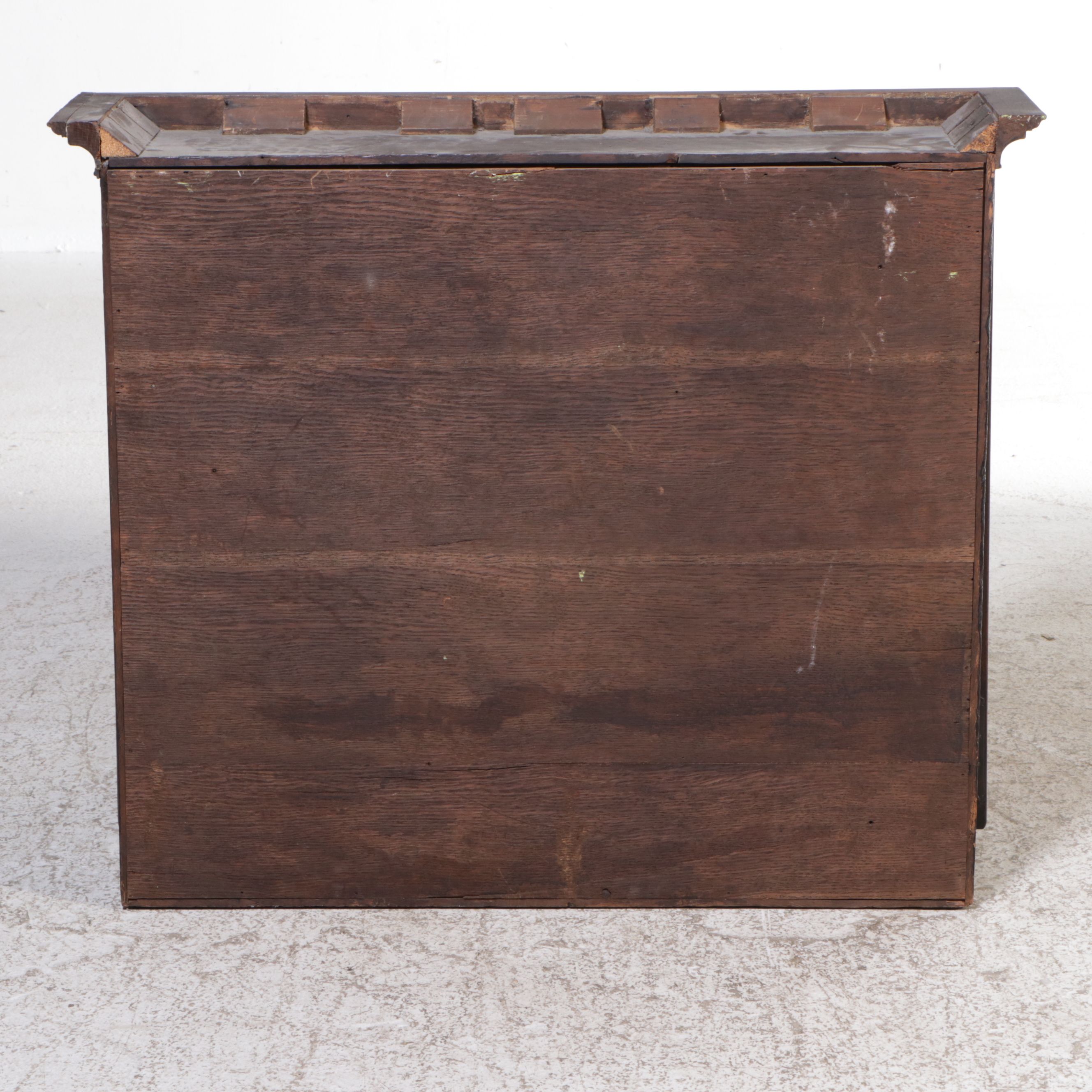 Antique Georgian Style Oak Slant-Front Secretary Desk