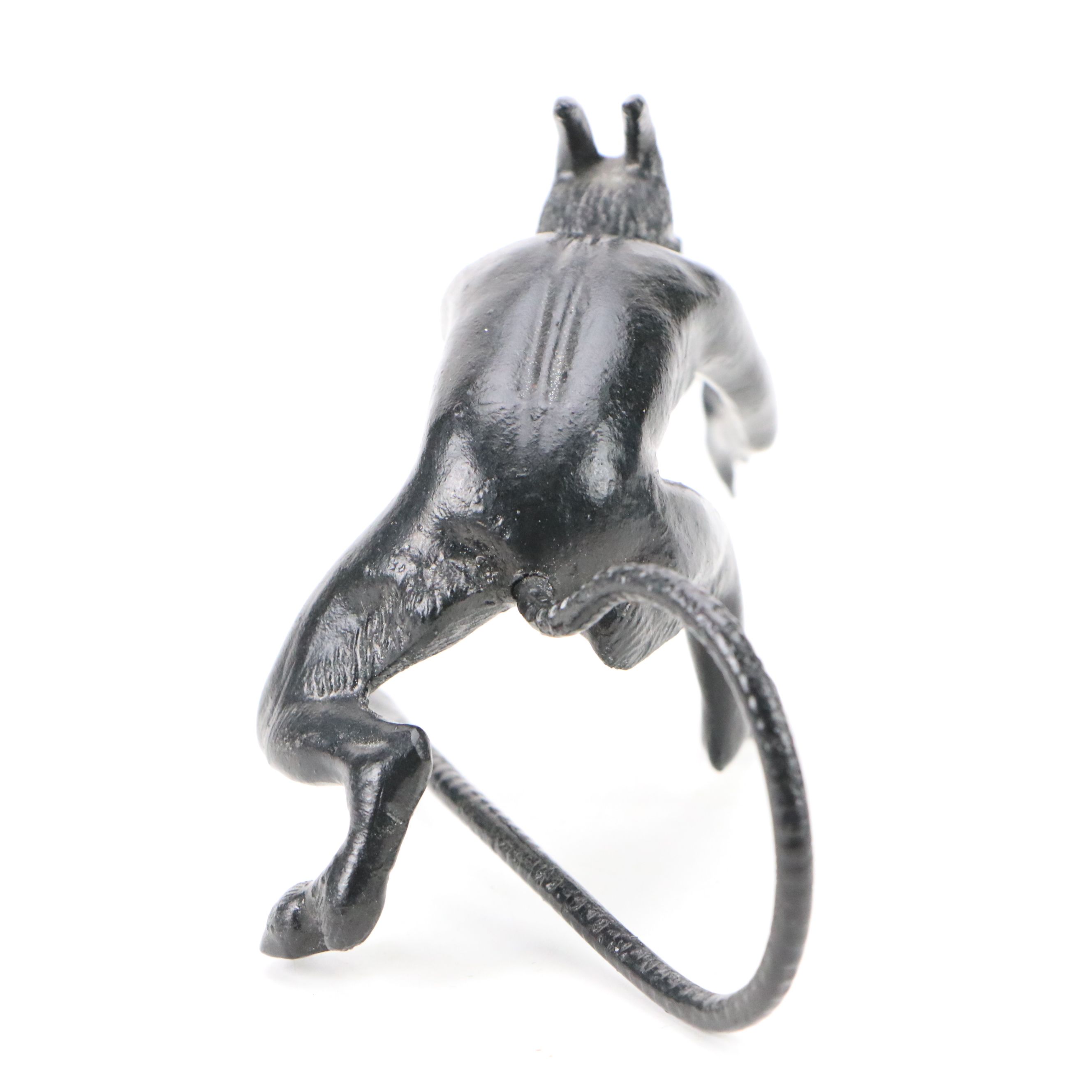 Russian Art Deco Style Cast Iron Mocking Chyort Devil Figurine, 20th Century