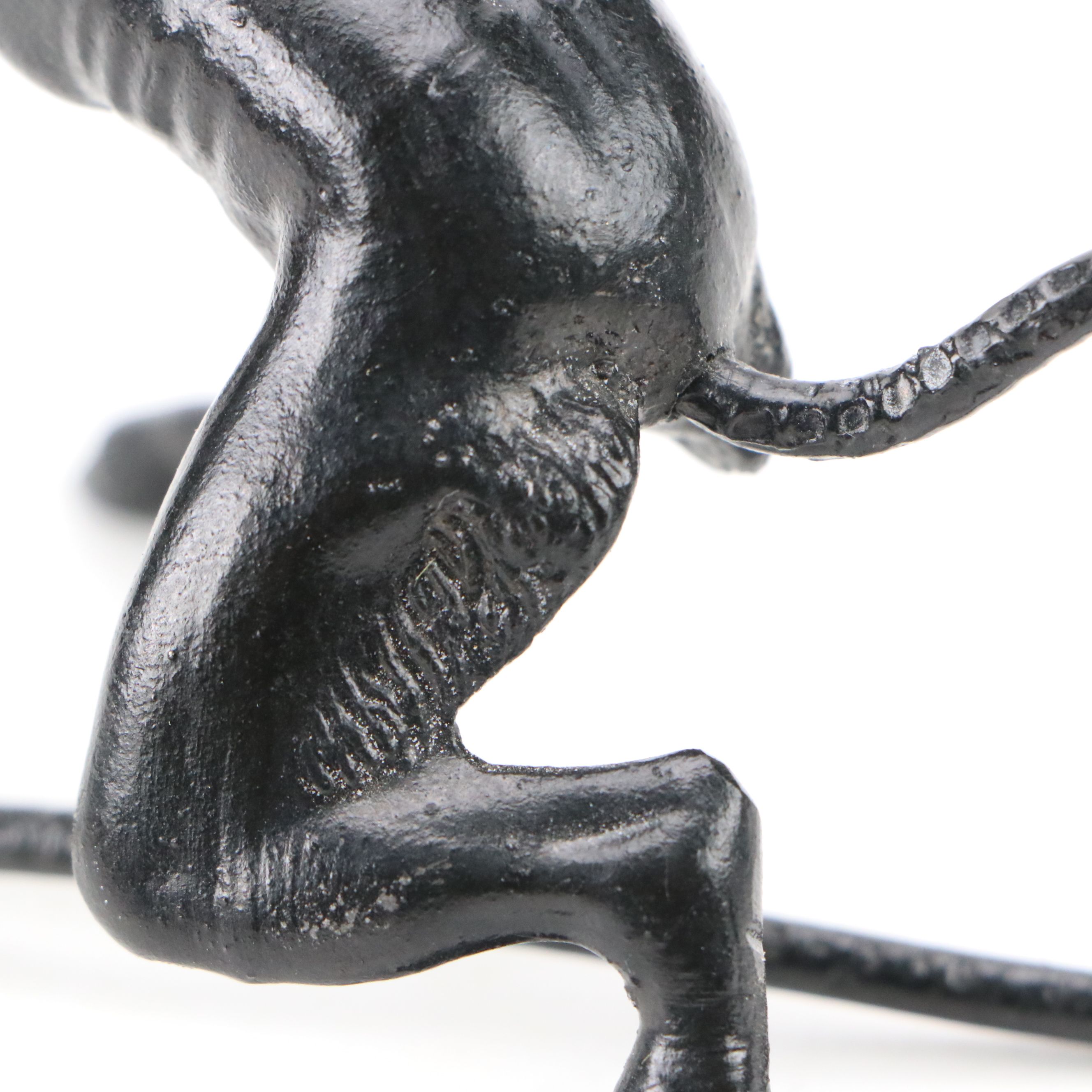 Russian Art Deco Style Cast Iron Mocking Chyort Devil Figurine, 20th Century