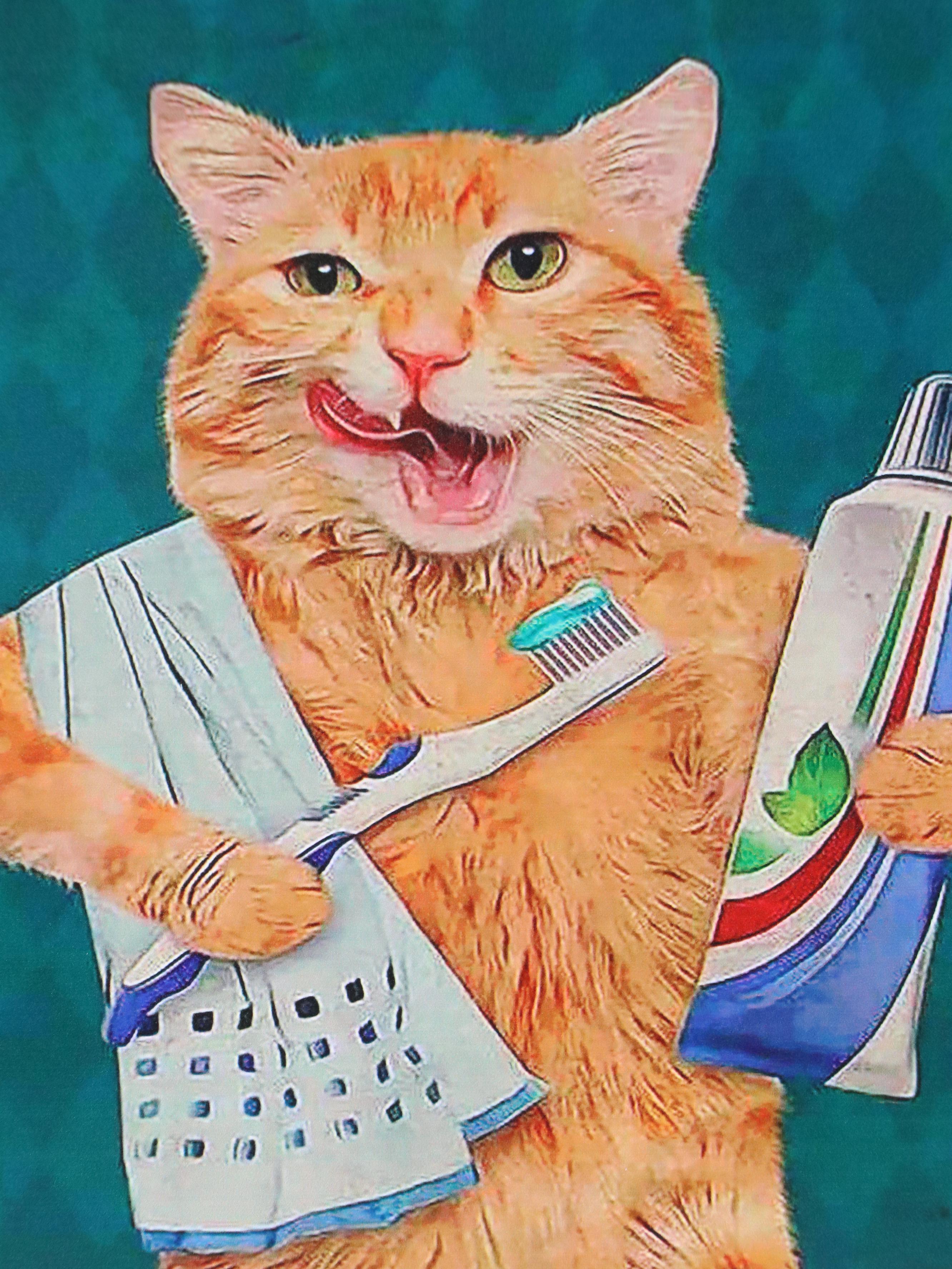 Novelty Cat Giclée "So Fresh and So Clean Clean"