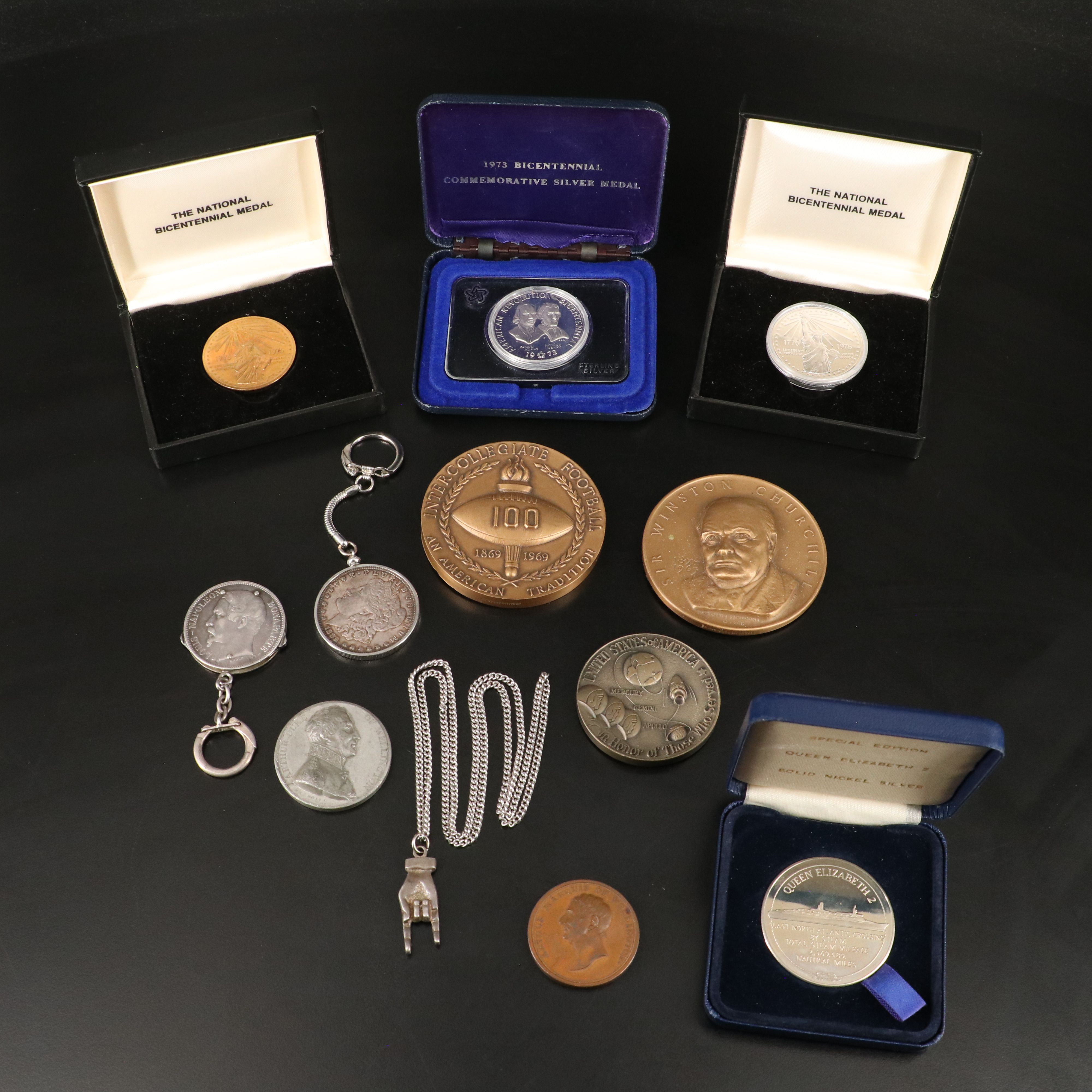 Group of Various Medals and Coins Including Silver