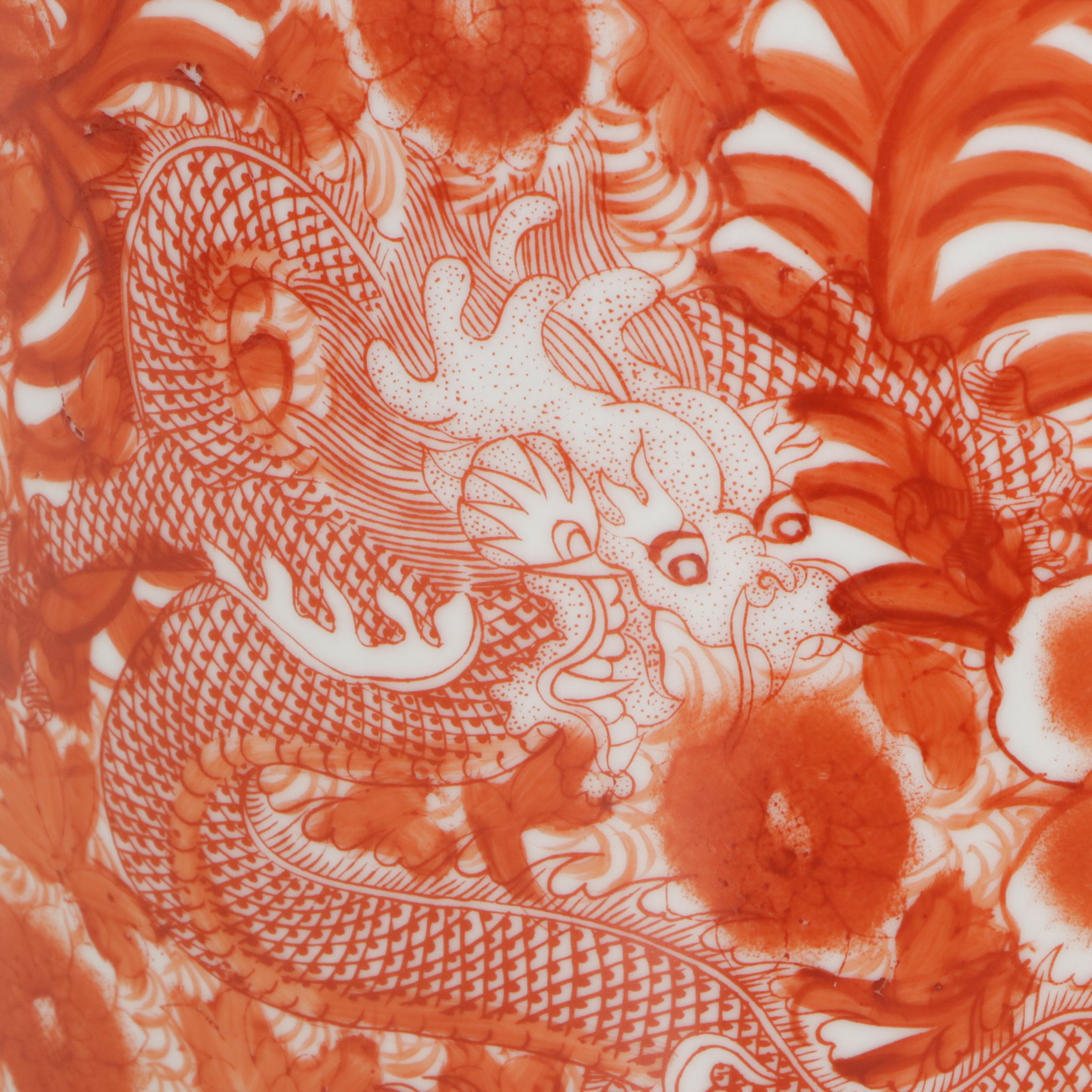 Chinese Glazed Ceramic Garden Seats with Dragons, Pair, 21st Century