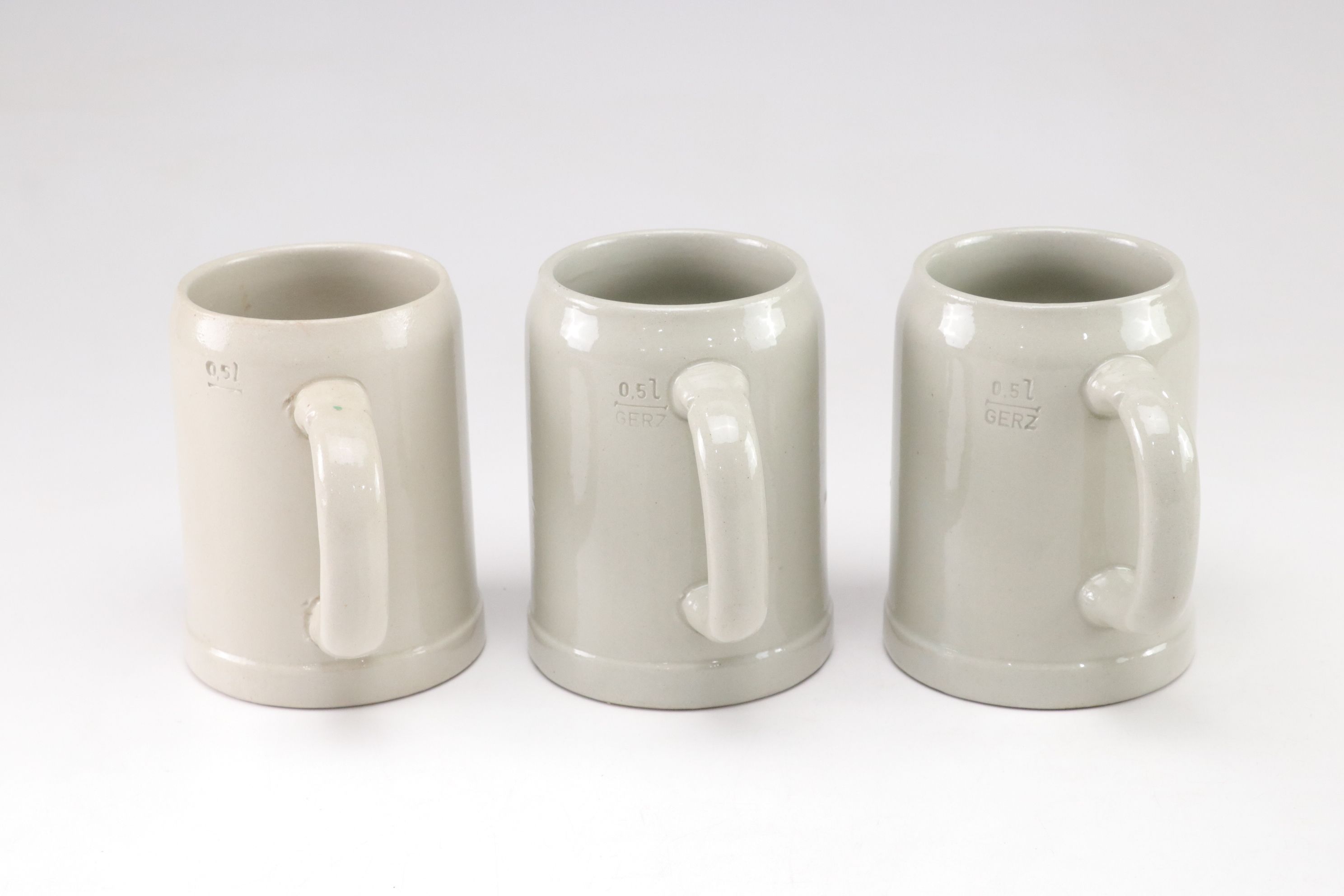 German Stoneware Beer Mugs & Ashtray