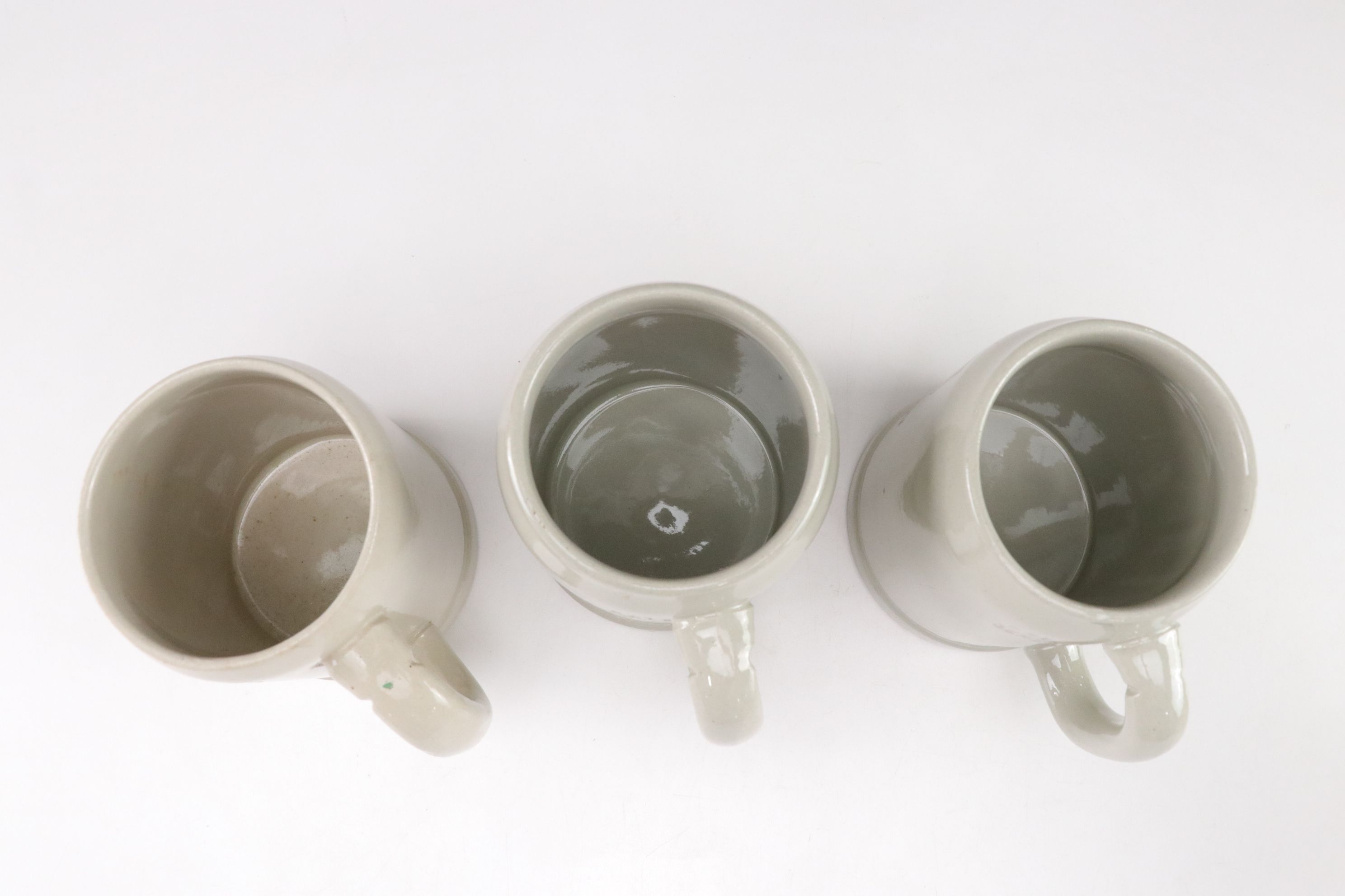 German Stoneware Beer Mugs & Ashtray