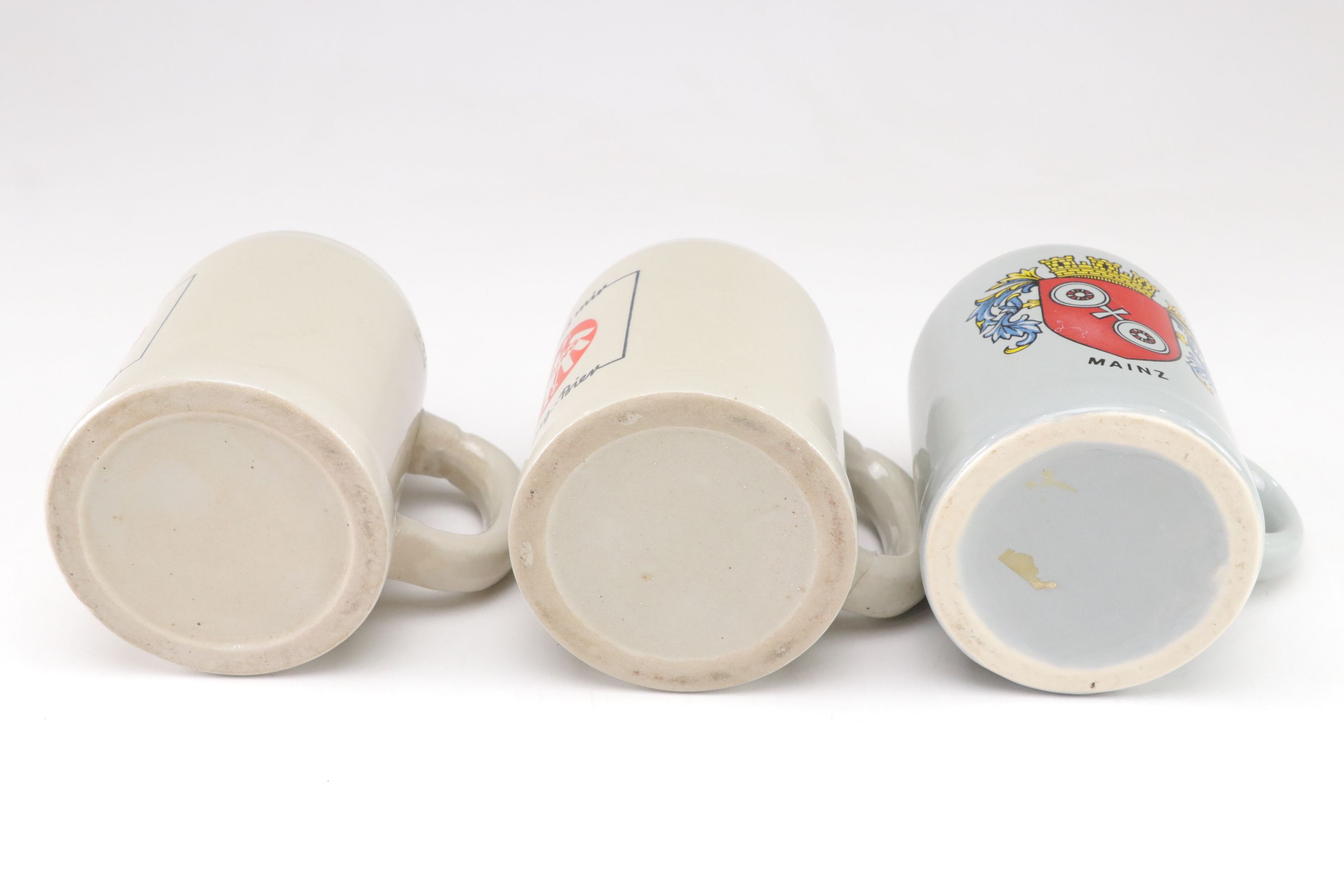 German Stoneware Beer Mugs & Ashtray