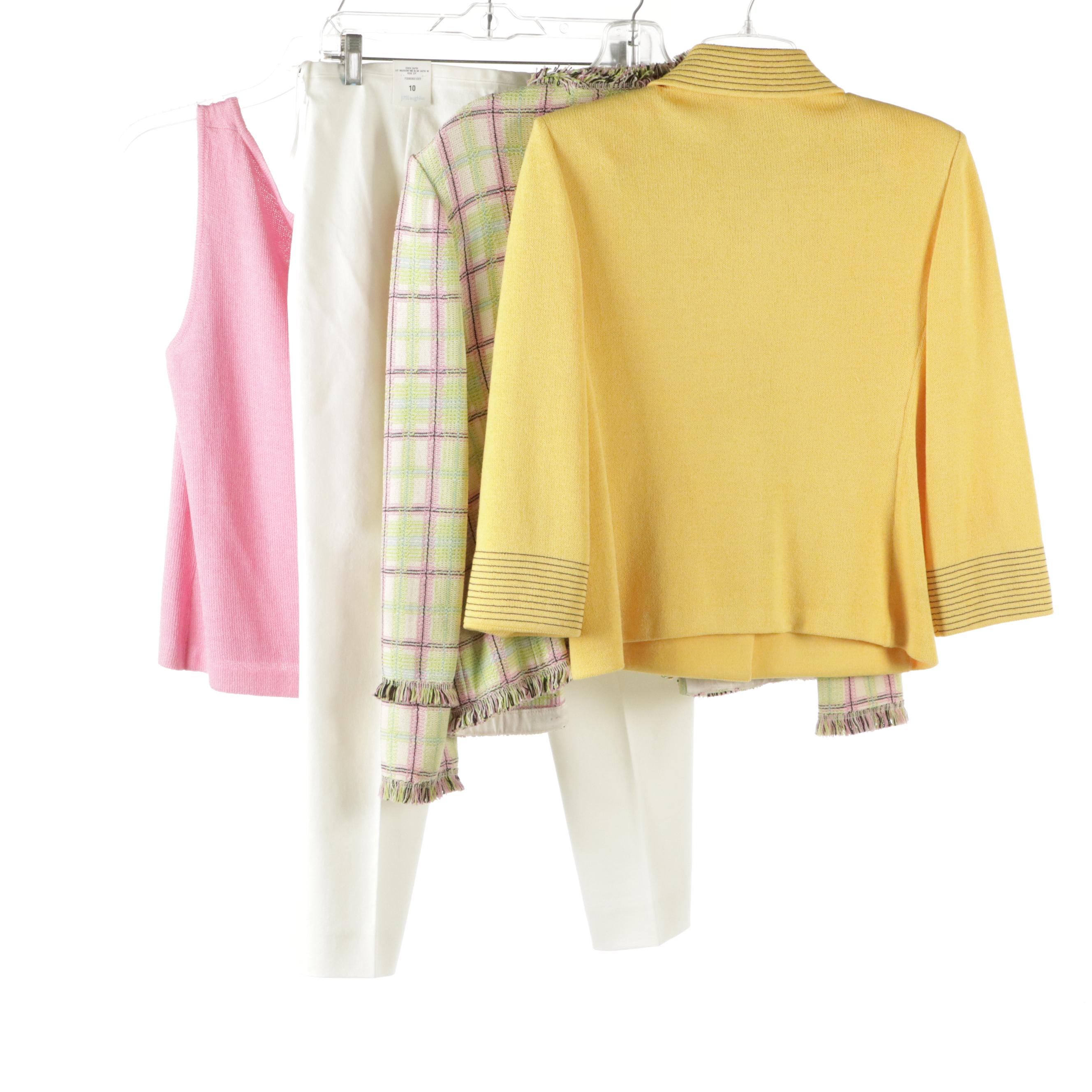 St. John Knit Tank Top and Blazers with J. McLaughlin Stretch Cotton Dock Capri