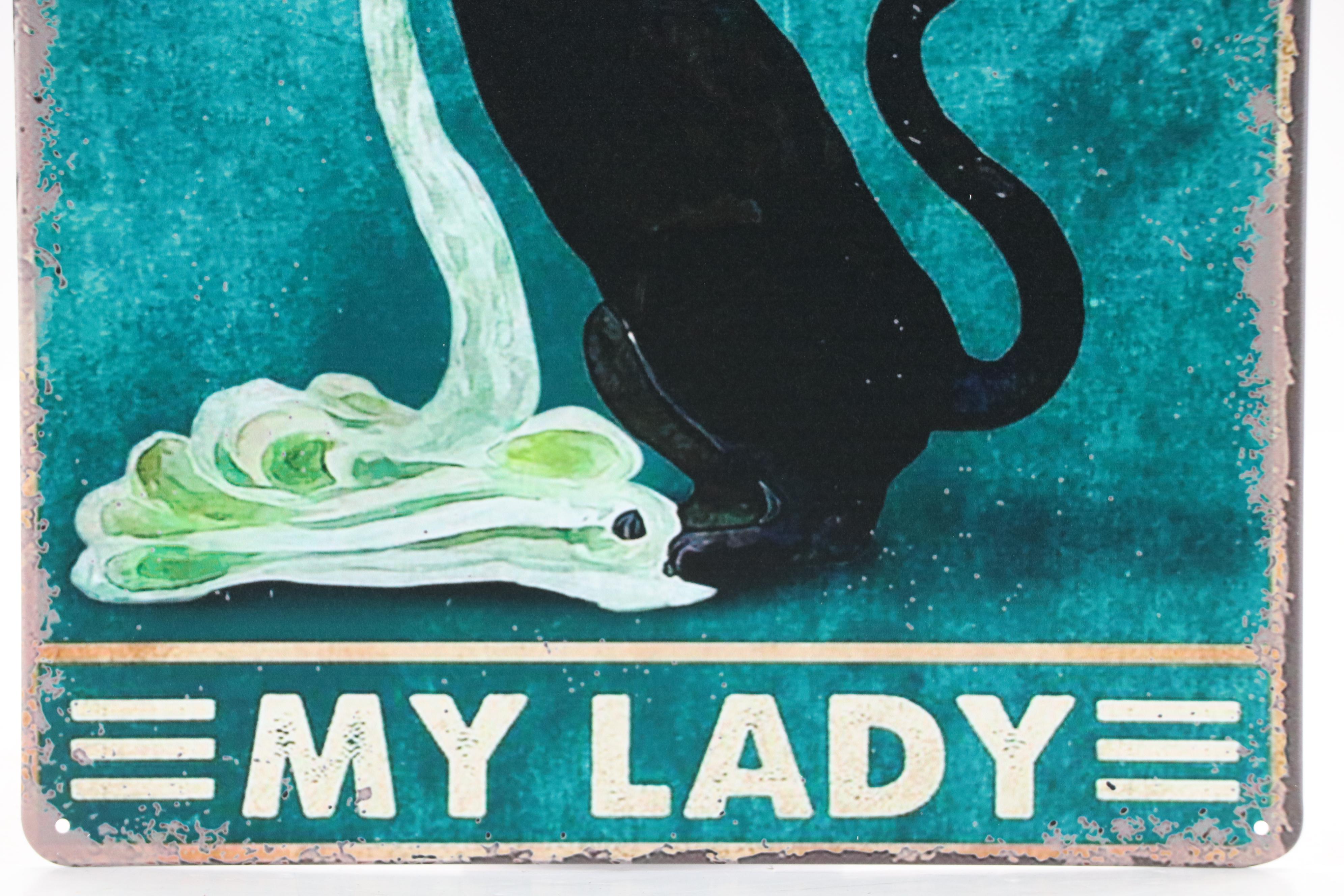 Novelty Cat Giclée "Your Butt Napkins My Lady"