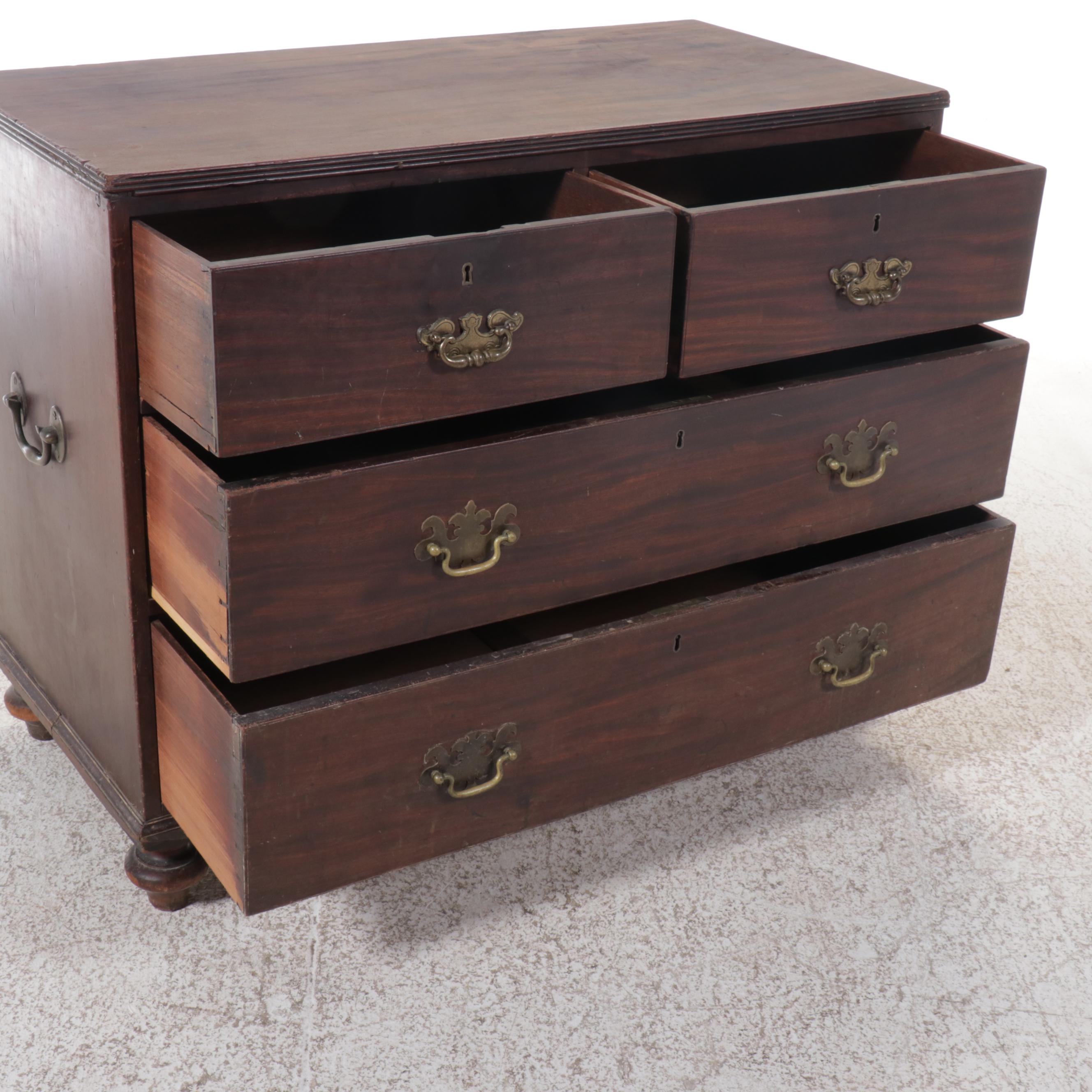 Antique English Georgian Mahogany Chest of Drawers