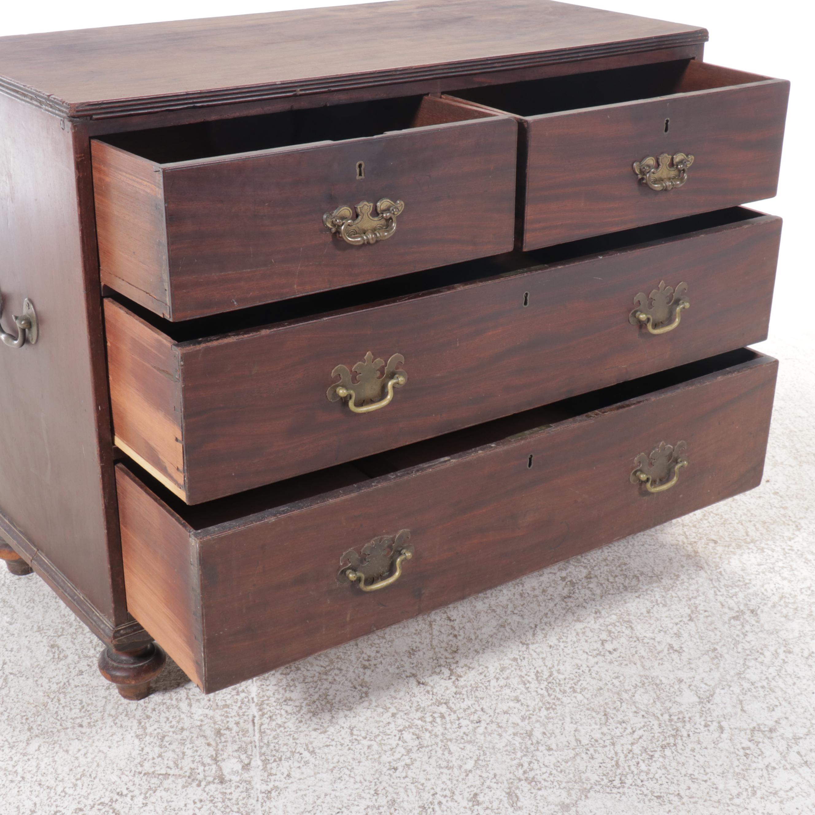 Antique English Georgian Mahogany Chest of Drawers