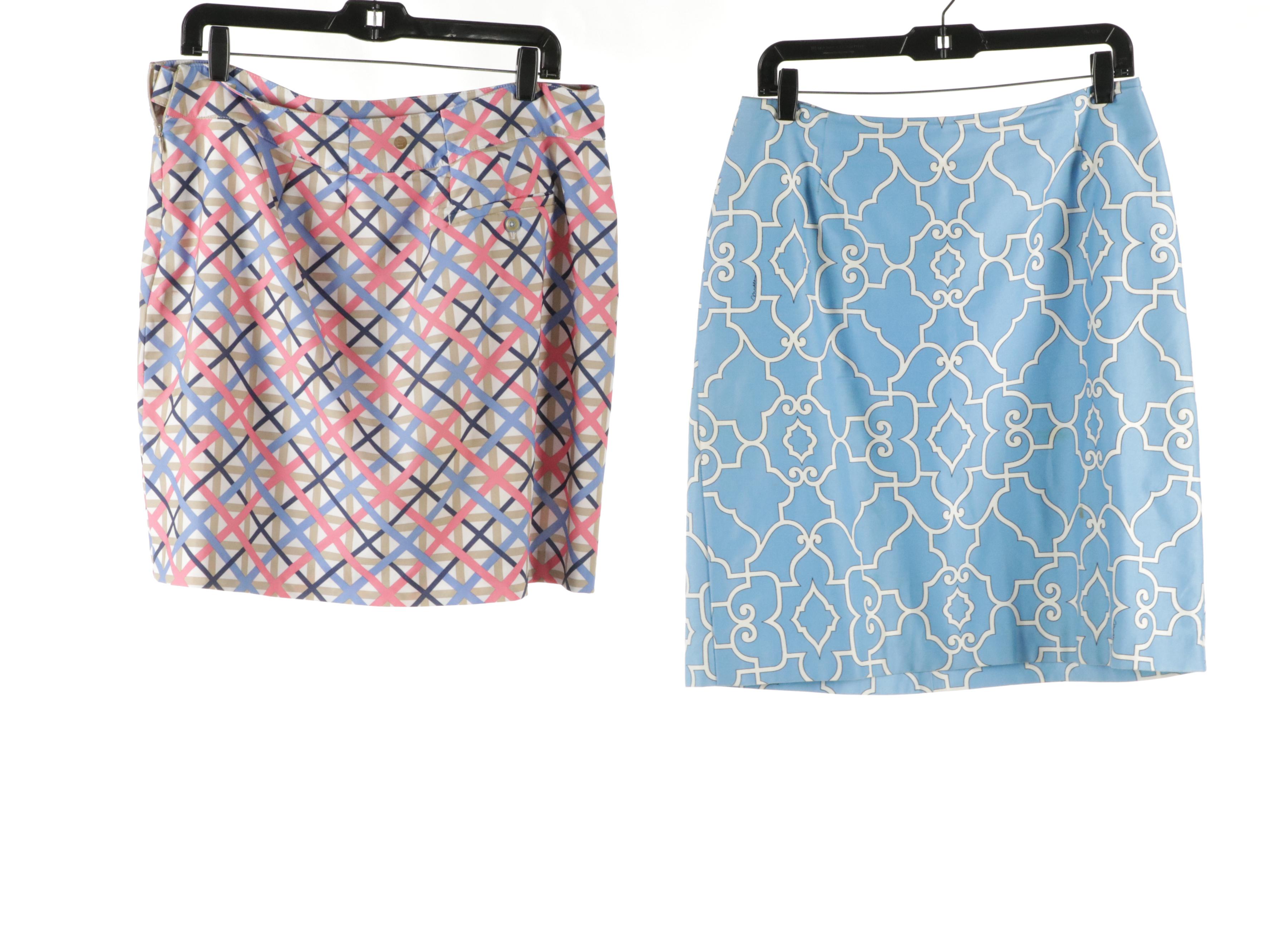 Golftini, Peter Millar, and EP New York Golf Skirts, Melly M Blue Cotton Skirt