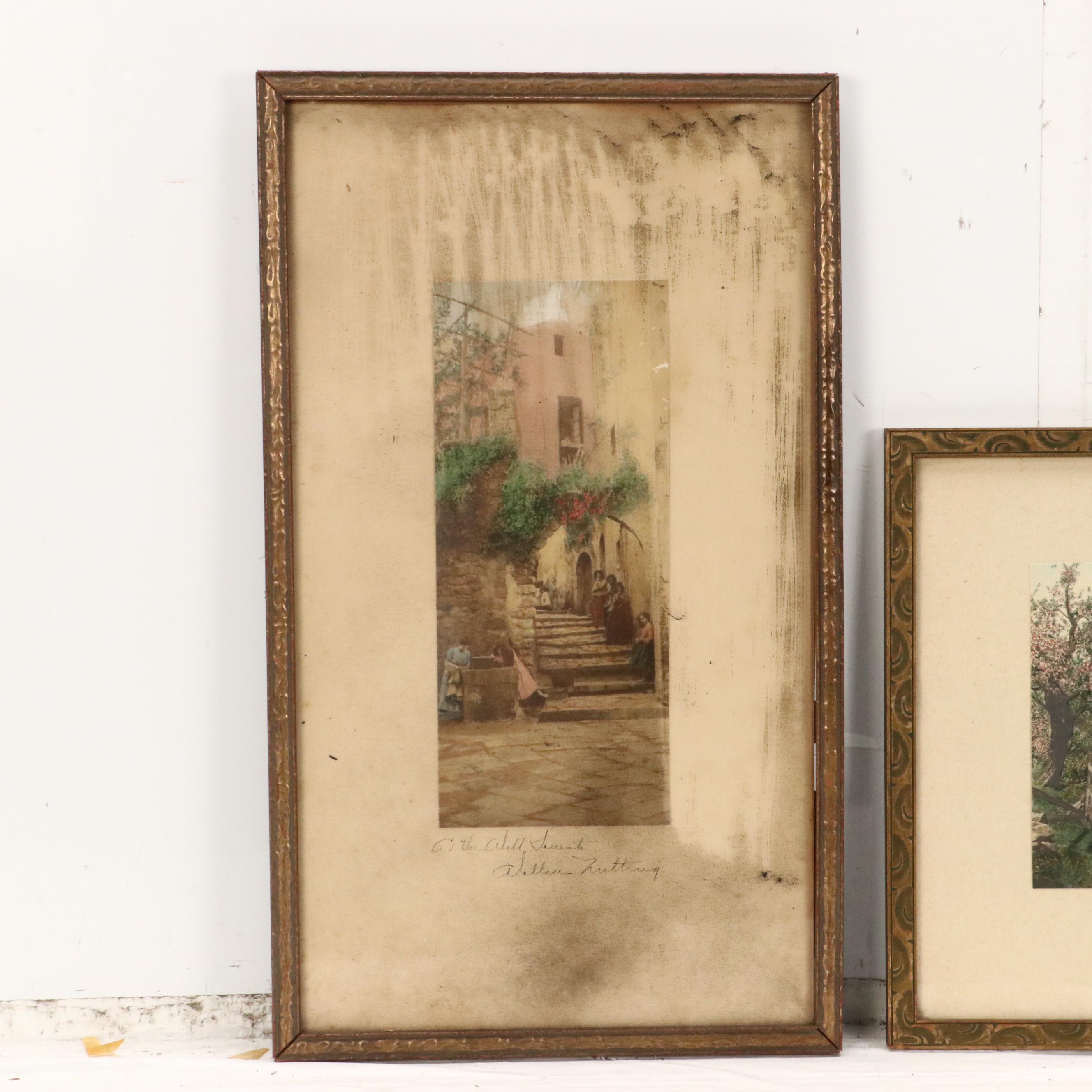 Wallace Nutting Hand-Colored Platinum Photographs "At The Well..." and More