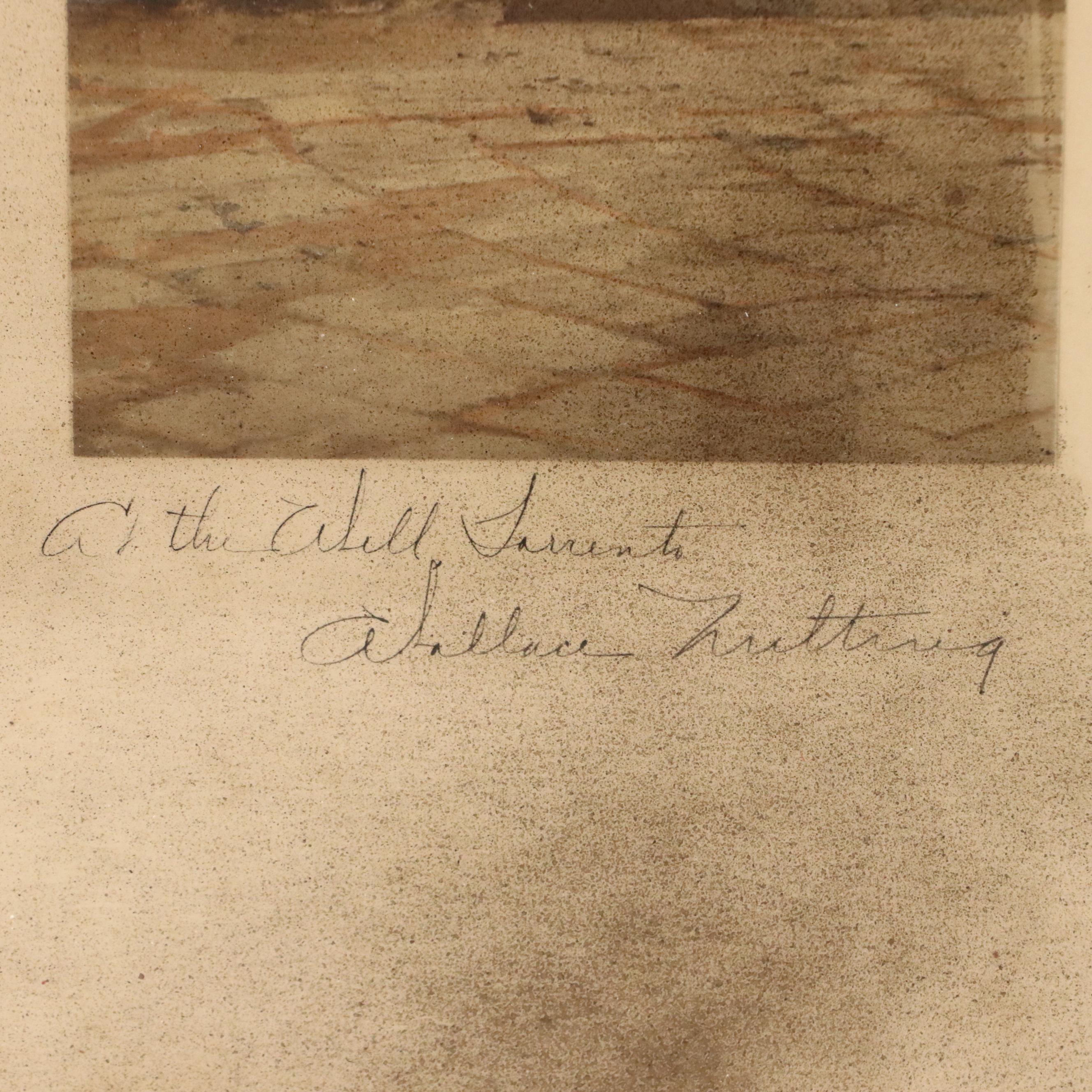 Wallace Nutting Hand-Colored Platinum Photographs "At The Well..." and More