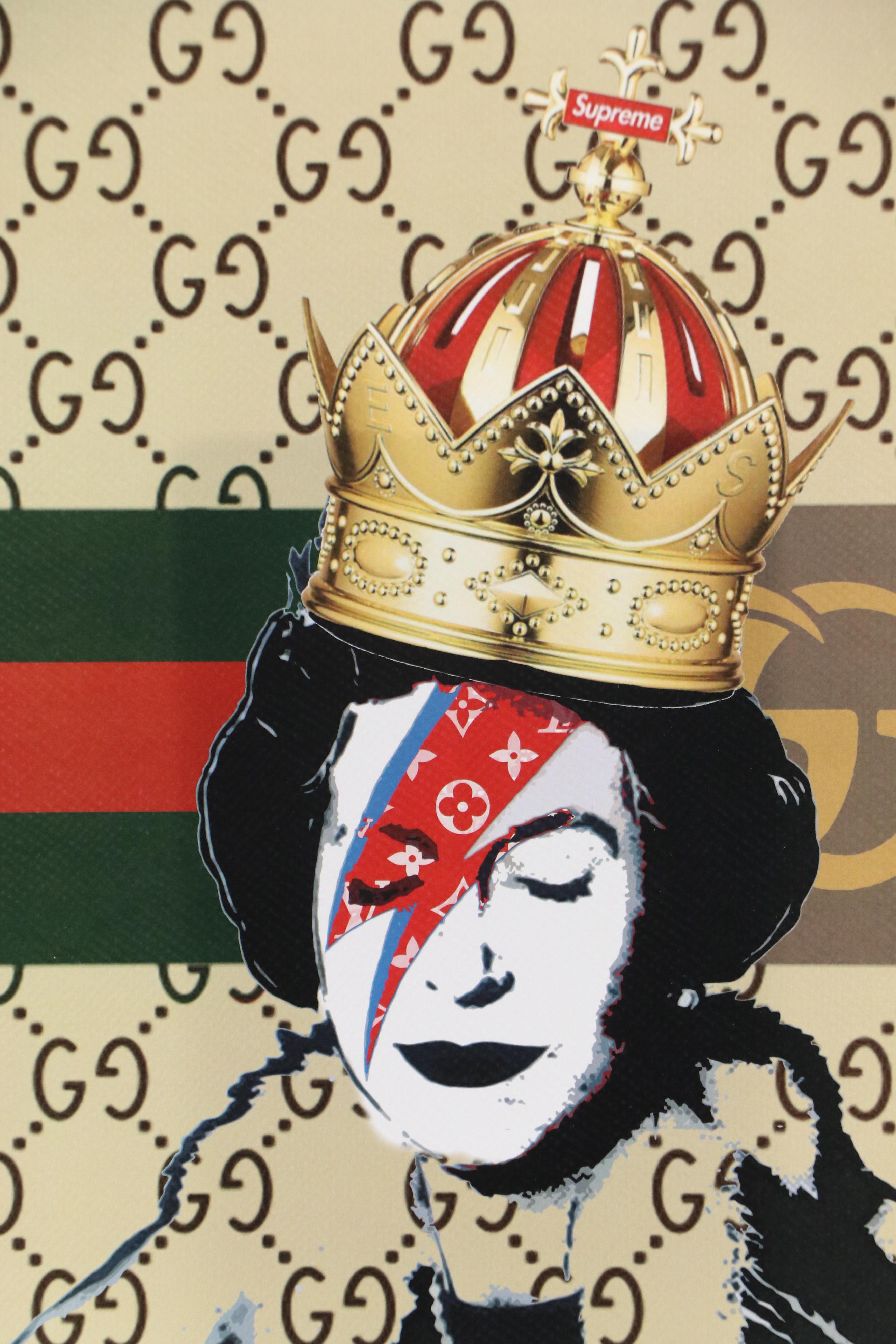 Death NYC Graphic Digital Print Featuring Gucci and Queen Elizabeth
