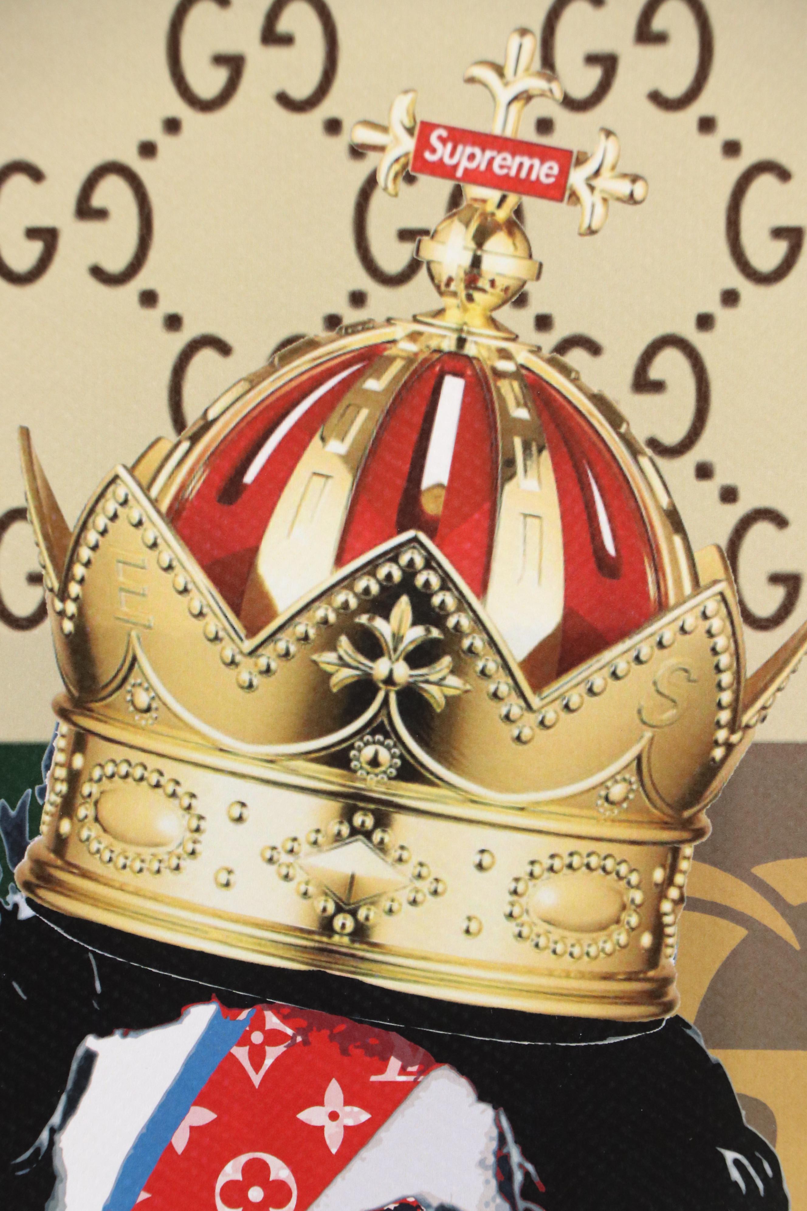 Death NYC Graphic Digital Print Featuring Gucci and Queen Elizabeth