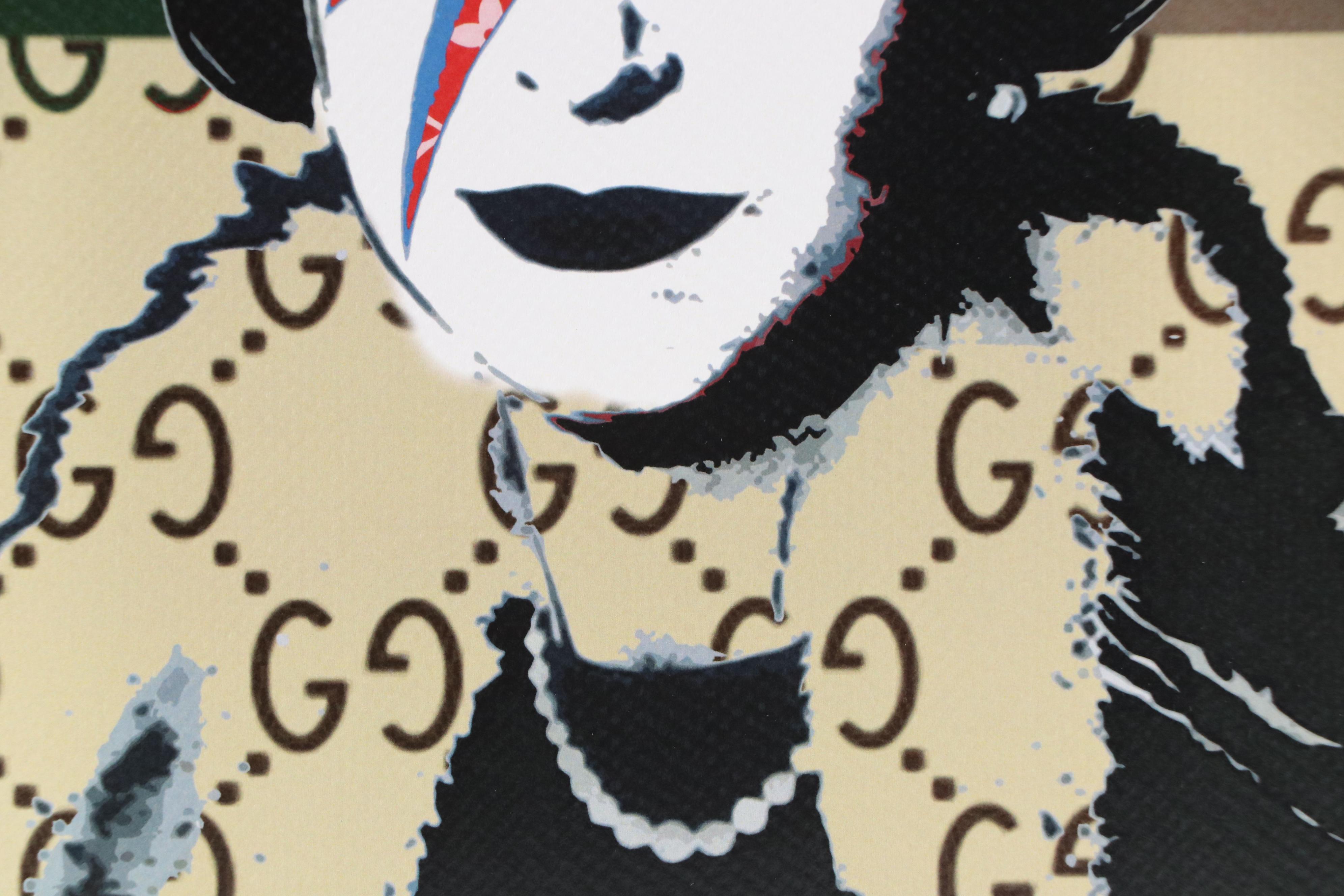 Death NYC Graphic Digital Print Featuring Gucci and Queen Elizabeth