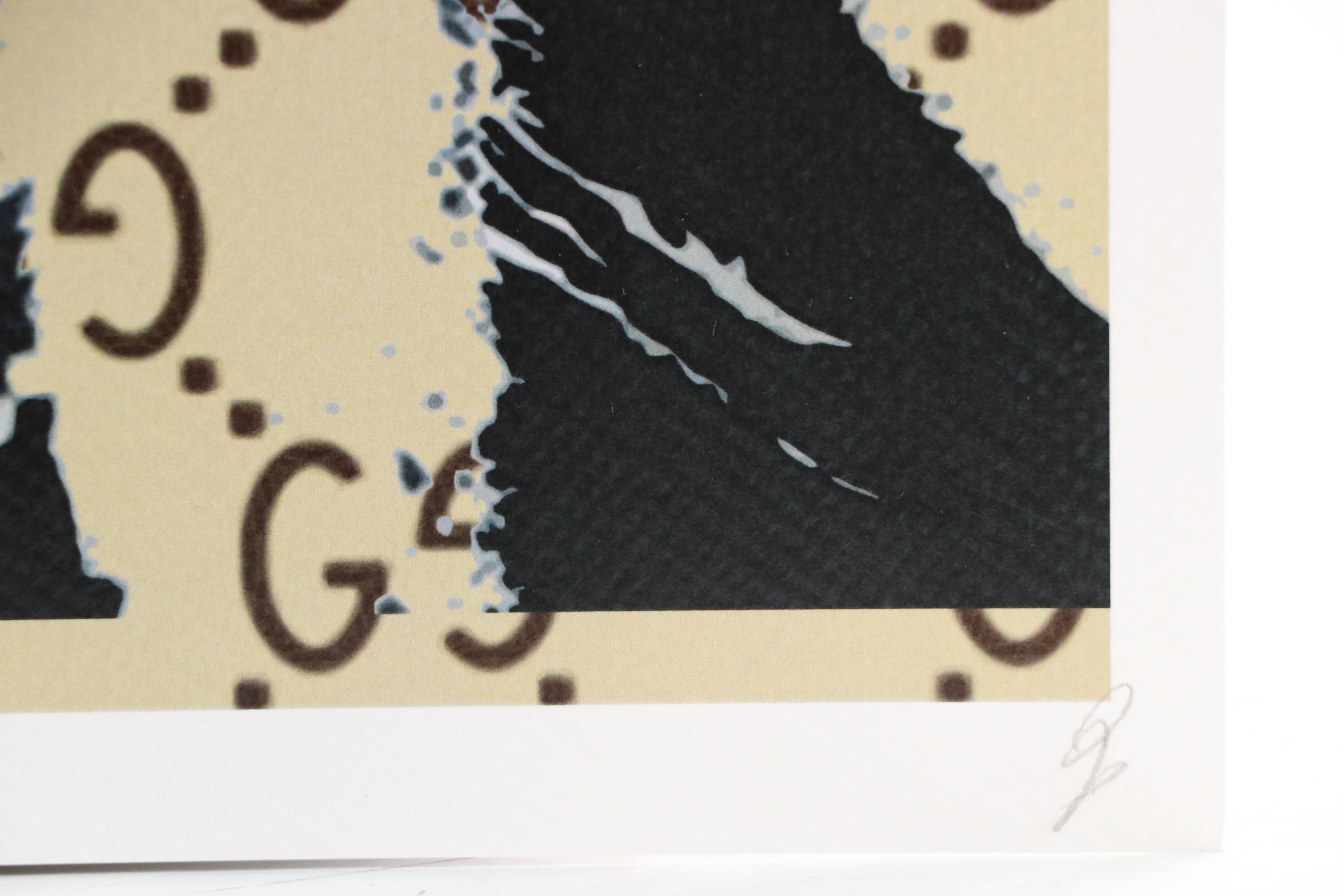 Death NYC Graphic Digital Print Featuring Gucci and Queen Elizabeth