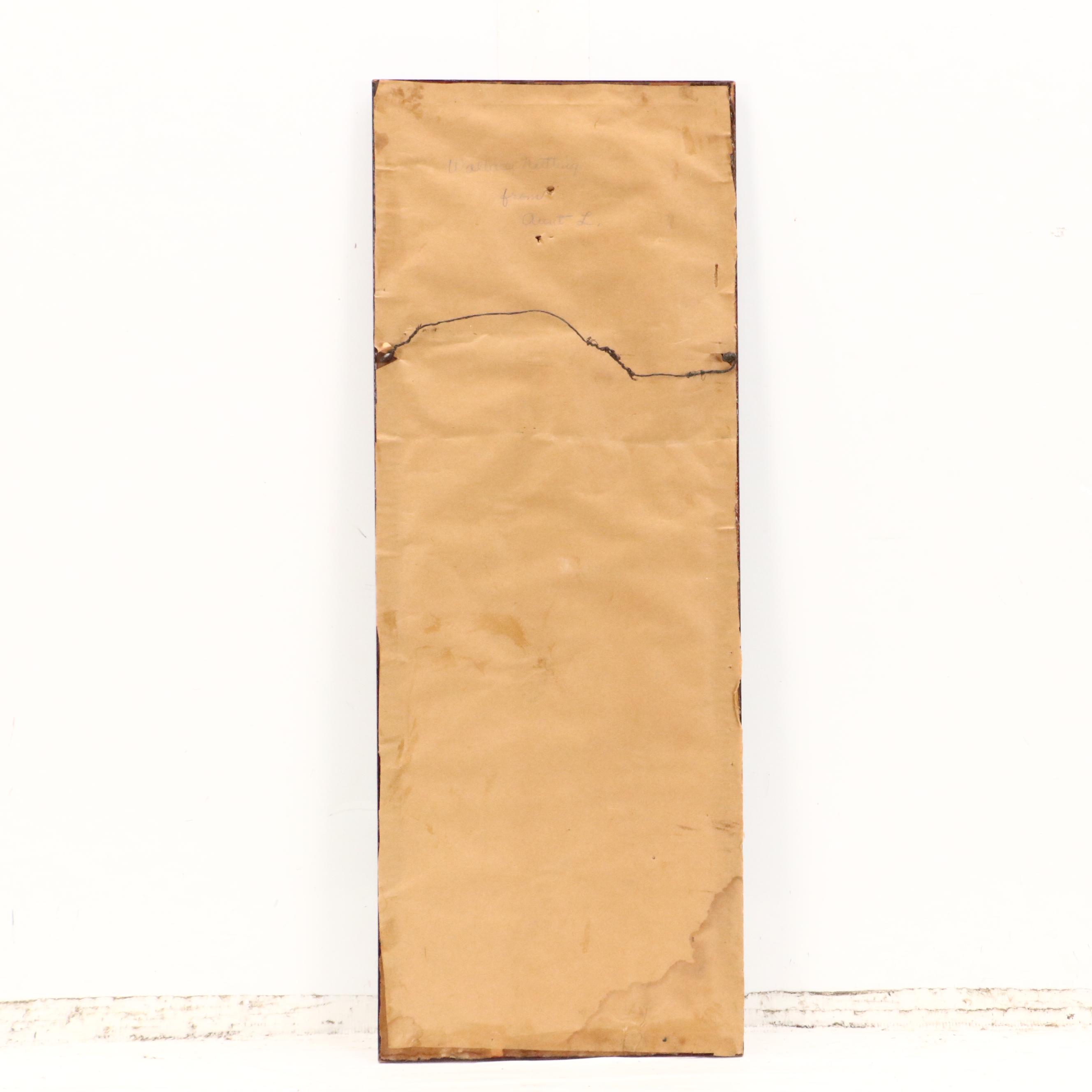 Wallace Nutting Floral Hand-Colored Platinum Photograph Framed with Mirror