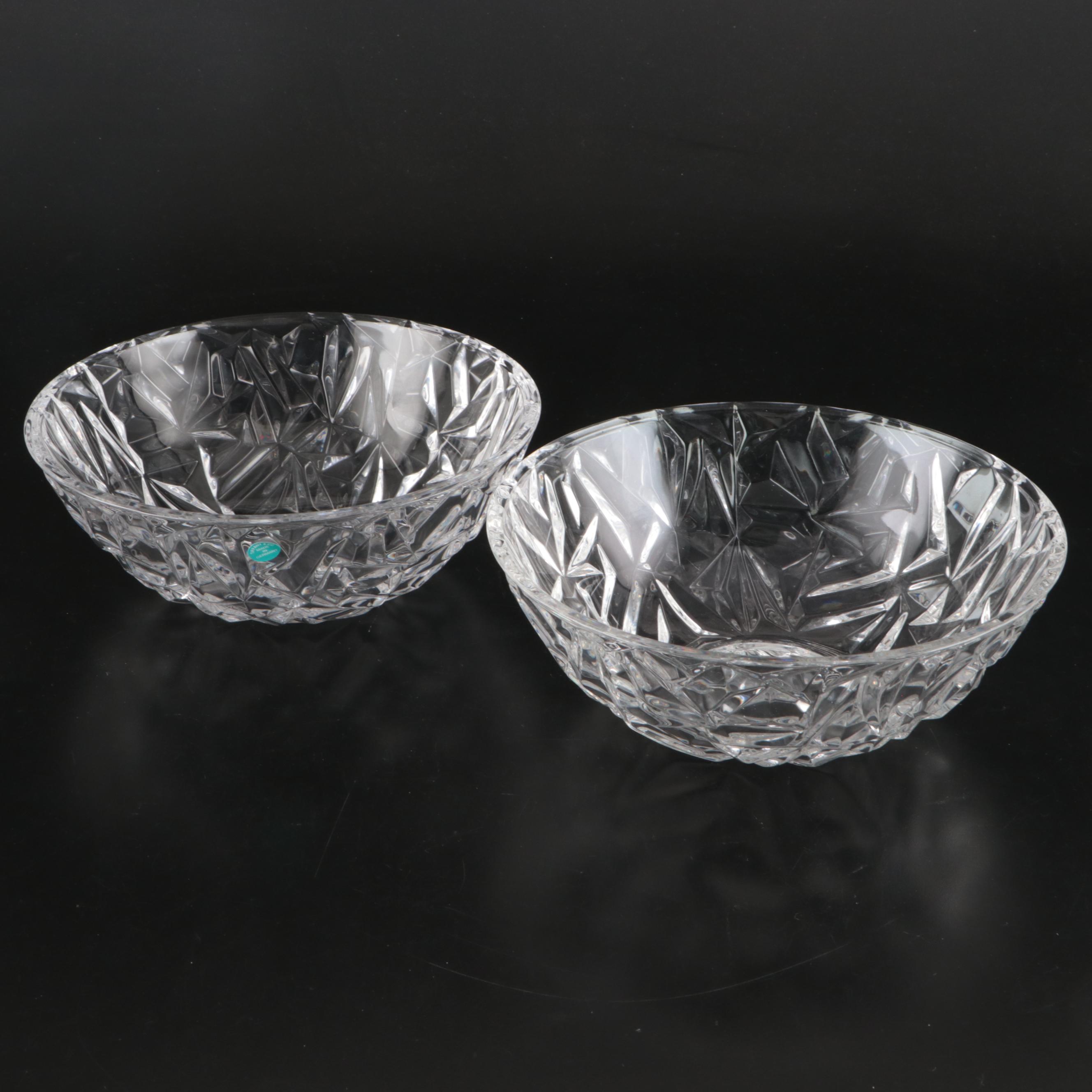 Tiffany & Co. "Rock Cut" Crystal Bowls