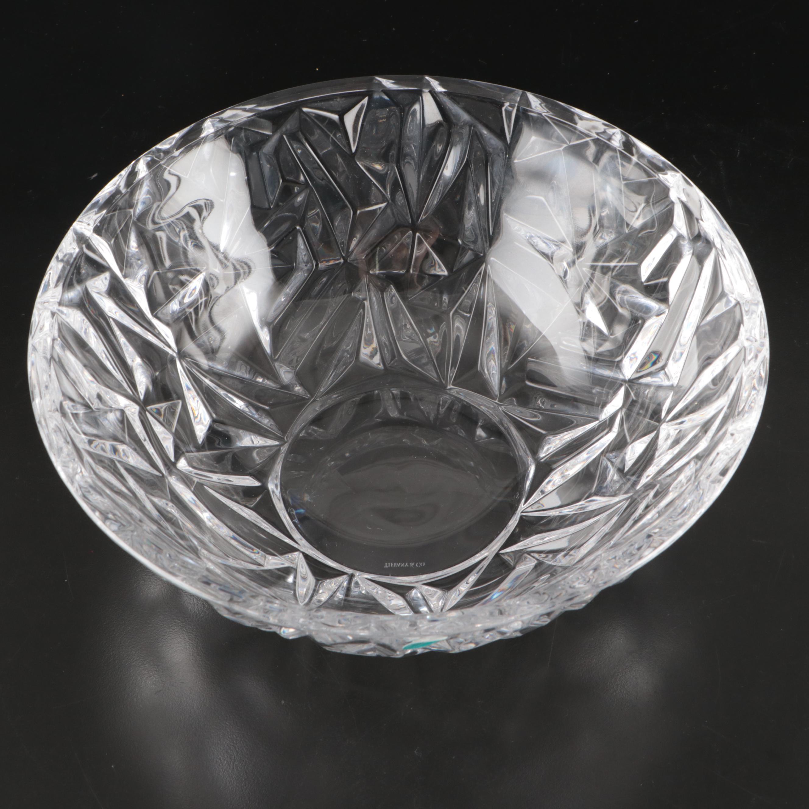 Tiffany & Co. "Rock Cut" Crystal Bowls