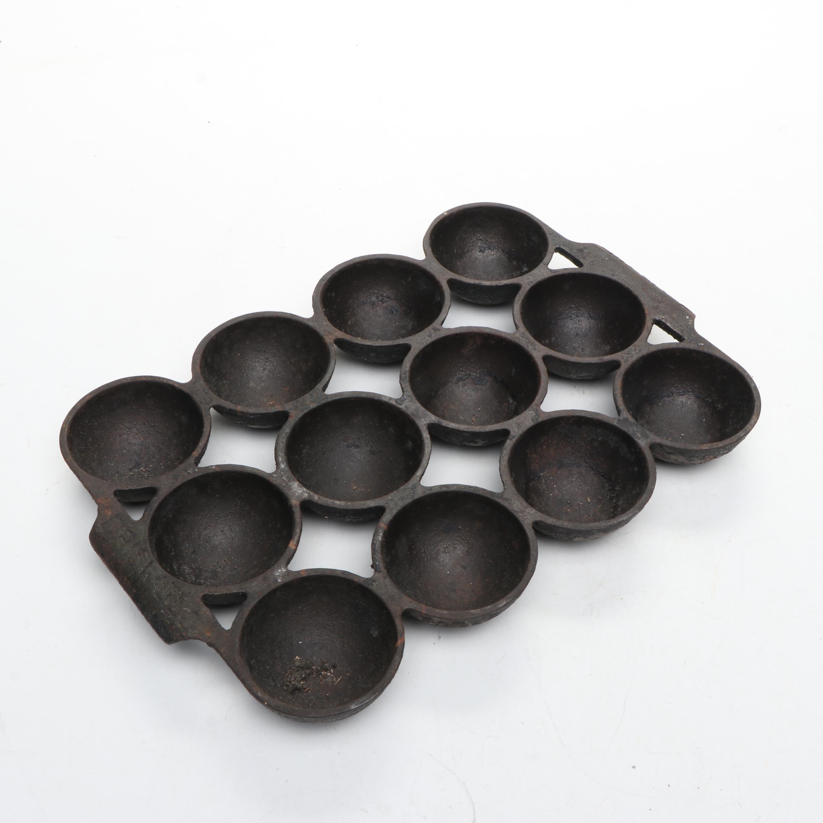 Griswold Cast Iron Aebleskiver Pan and Gem Pans
