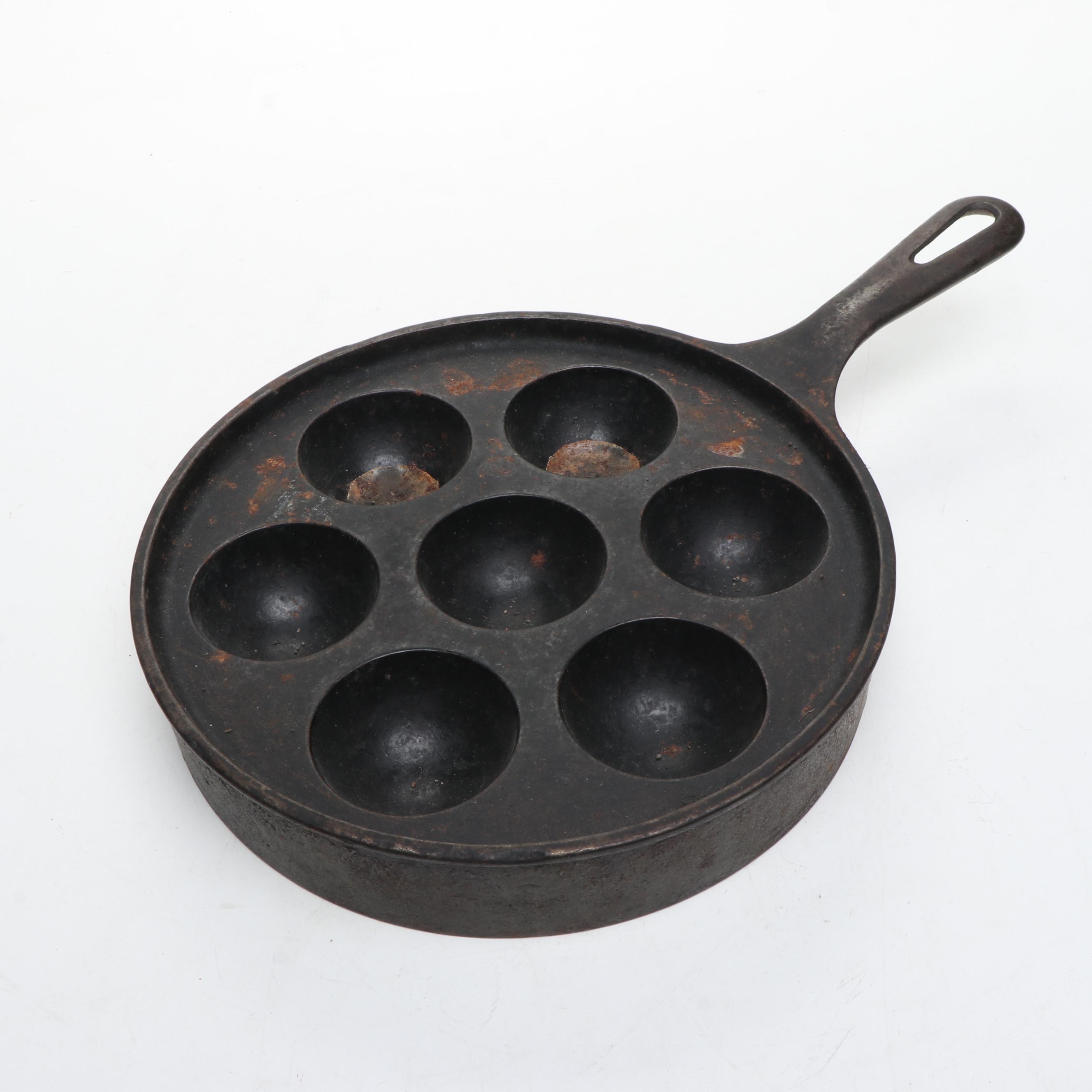 Griswold Cast Iron Aebleskiver Pan and Gem Pans
