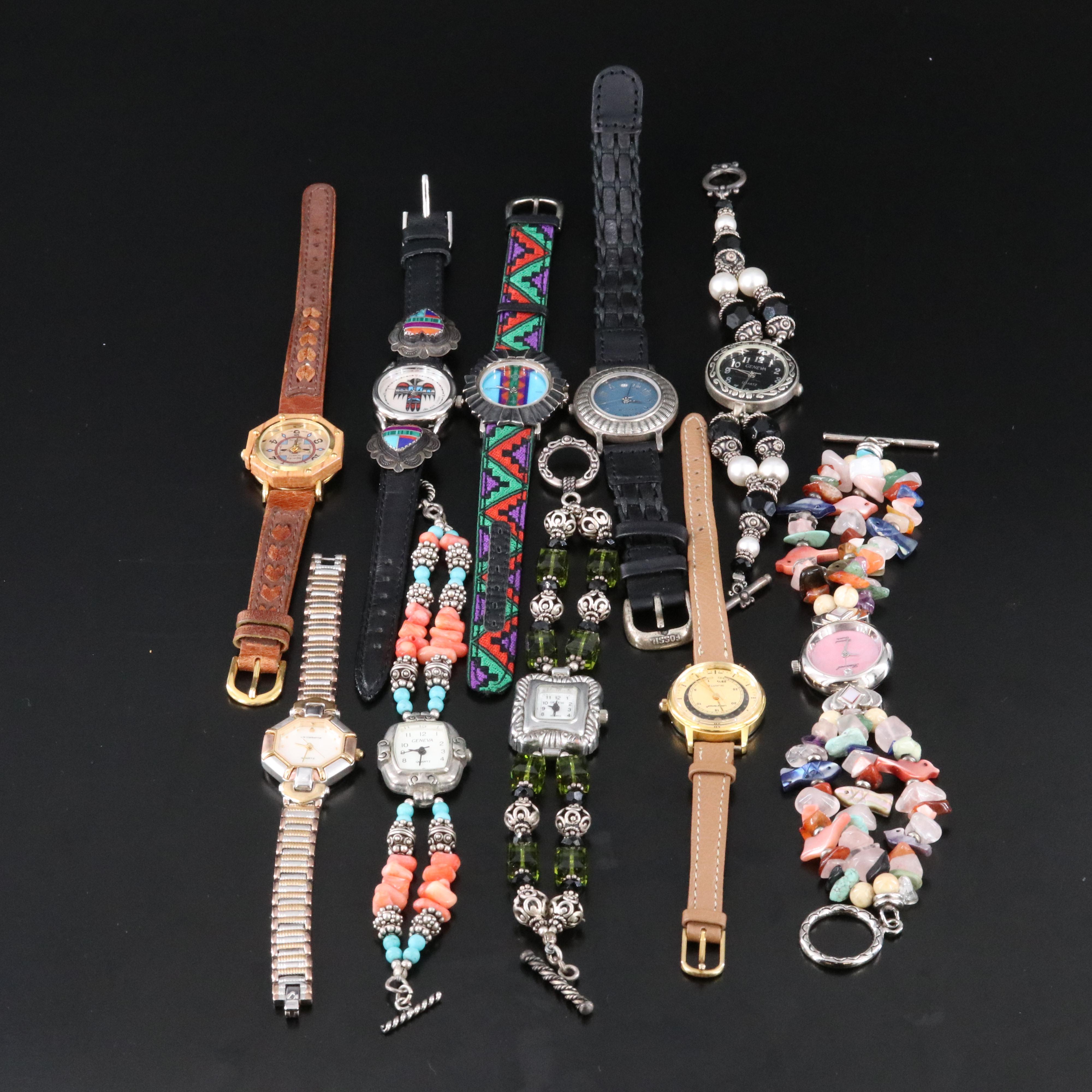 Collection of Gemstone, Southwestern Style and Contemporary Watches