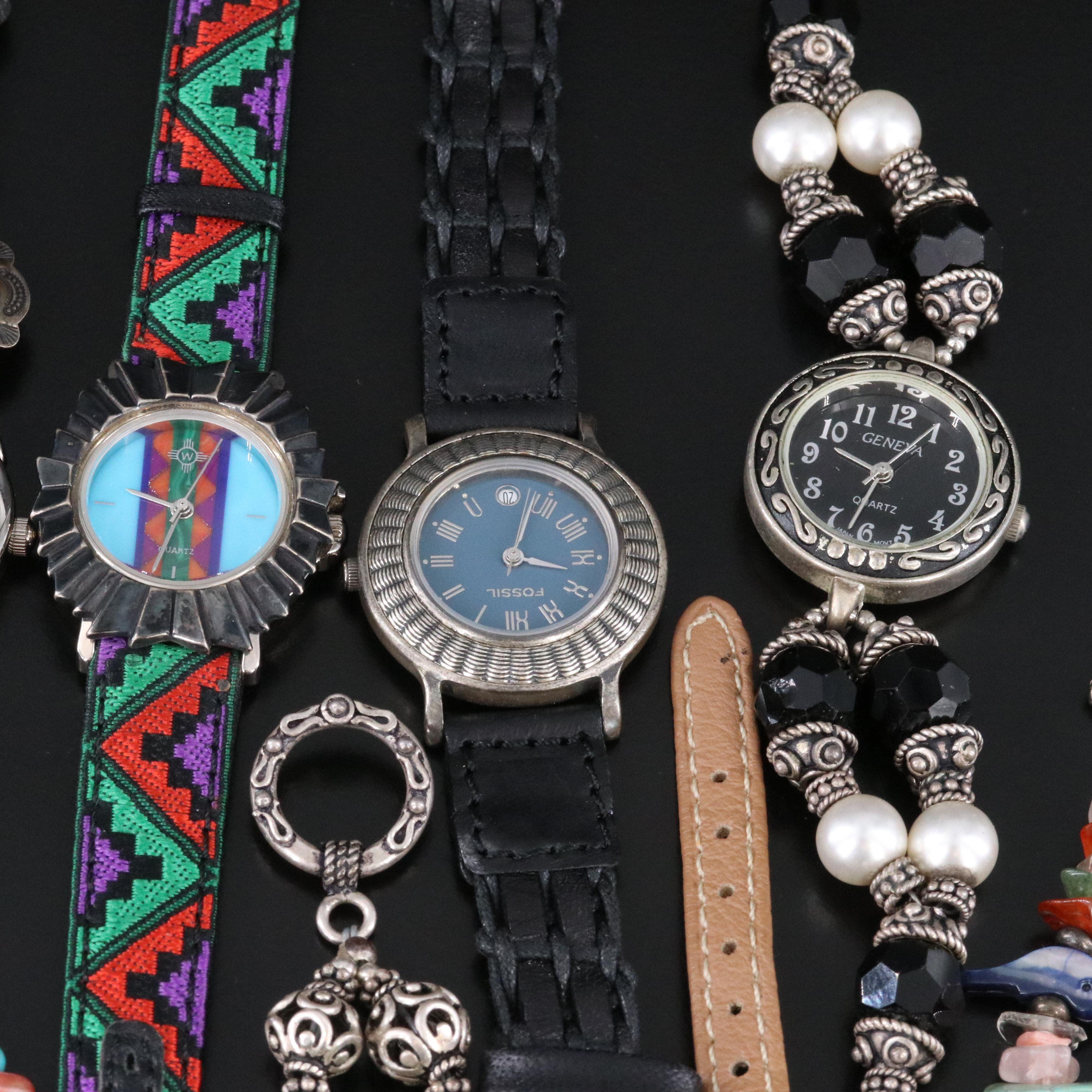 Collection of Gemstone, Southwestern Style and Contemporary Watches