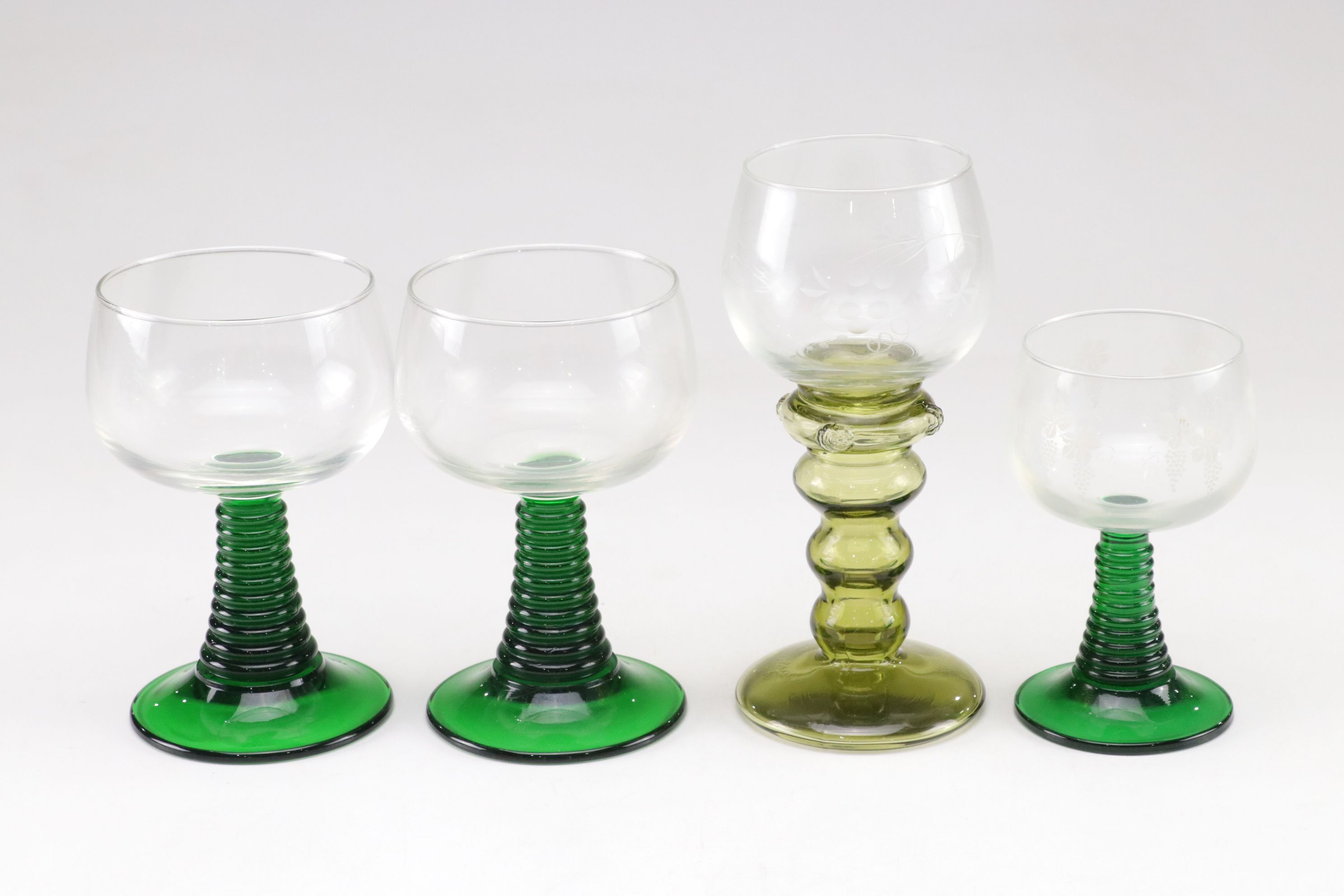 Mid Century Modern Staffel Stoneware Fish Tureen, Roemer Stemware & Art Glass