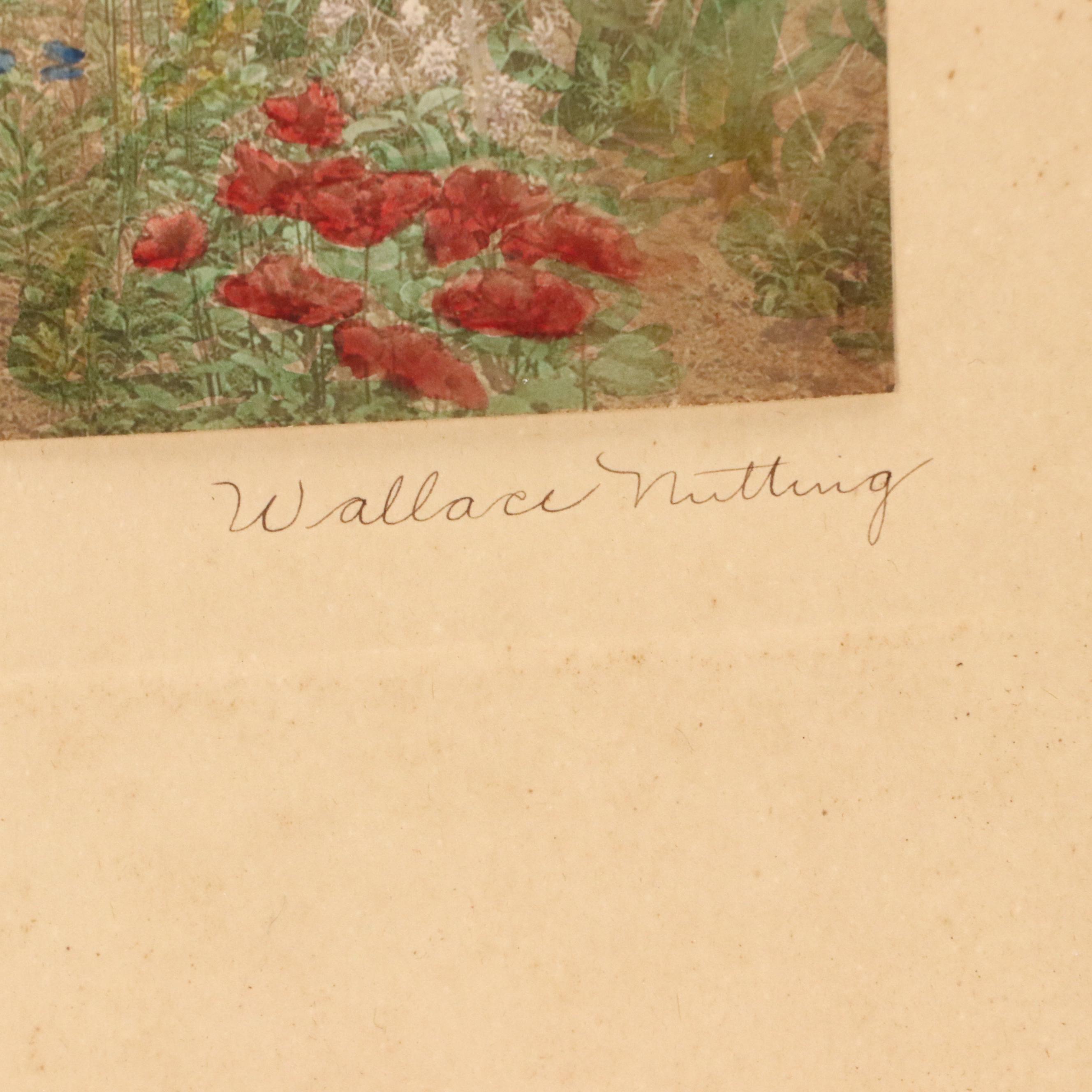 Wallace Nutting Hand-Colored Platinum Photographs "The Swimming Pool" and More