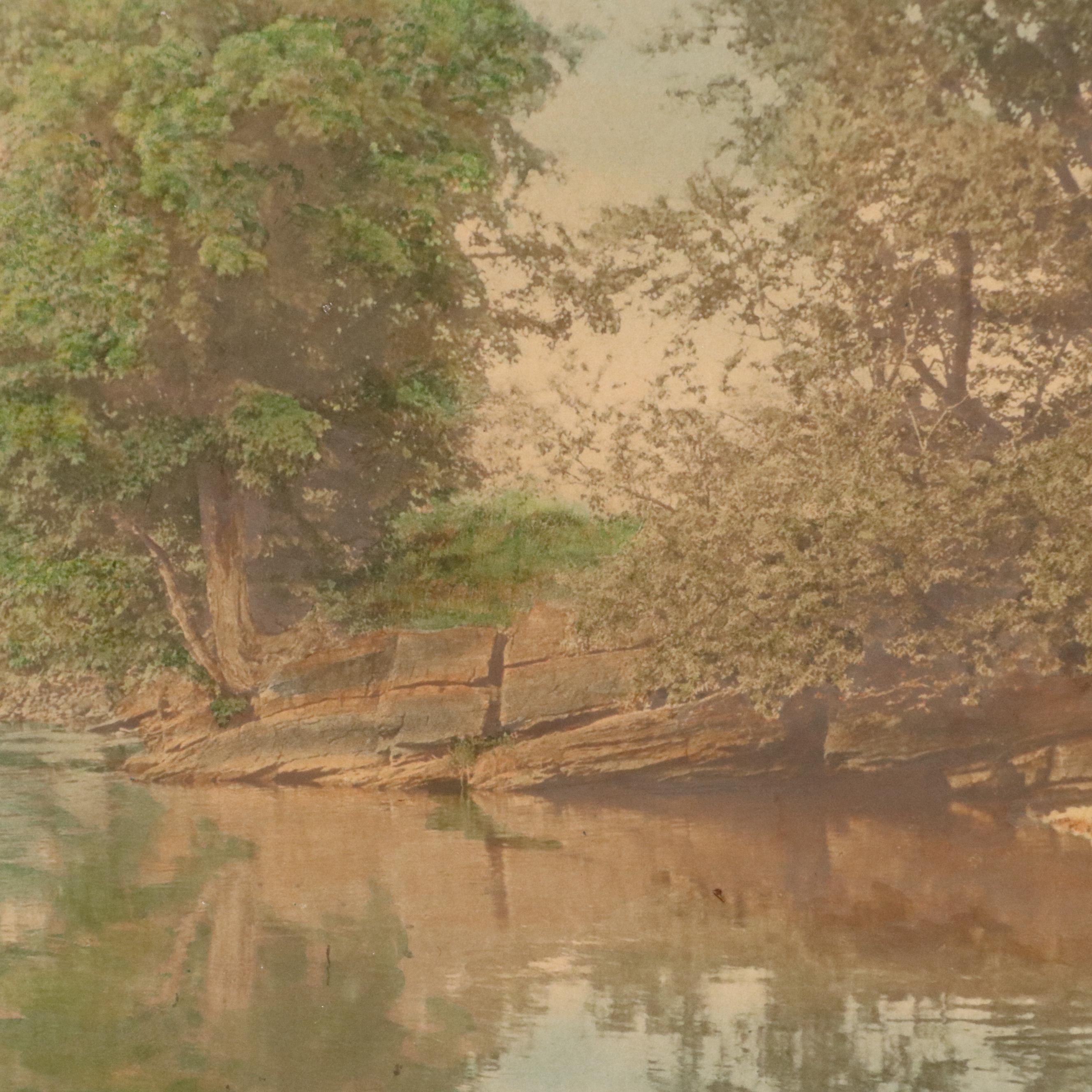 Wallace Nutting Hand-Colored Platinum Photographs "The Swimming Pool" and More