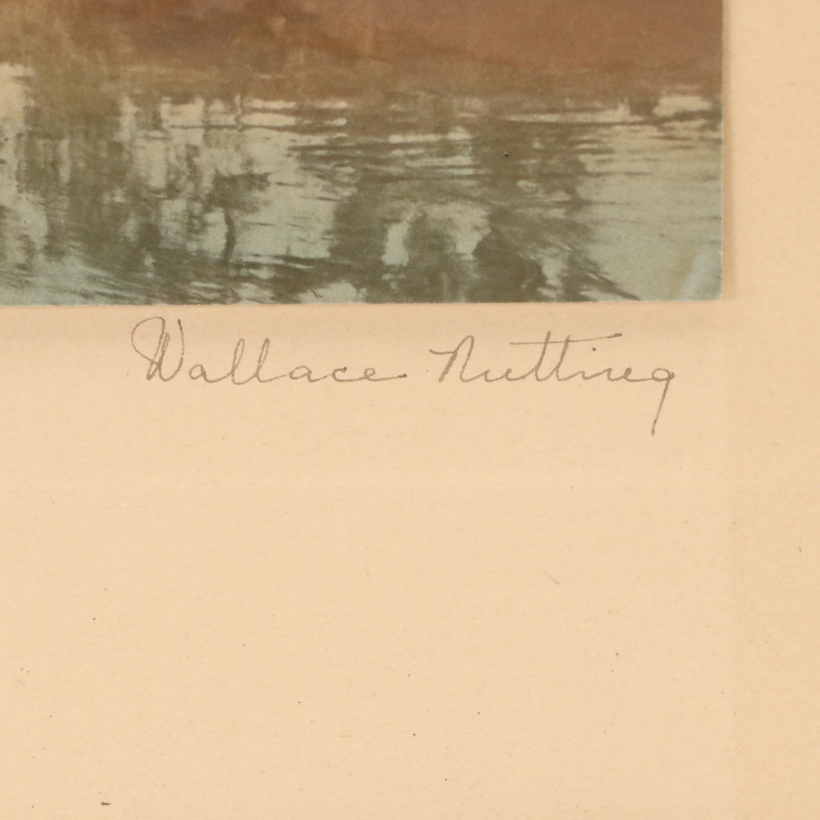 Wallace Nutting Hand-Colored Platinum Photographs "The Swimming Pool" and More