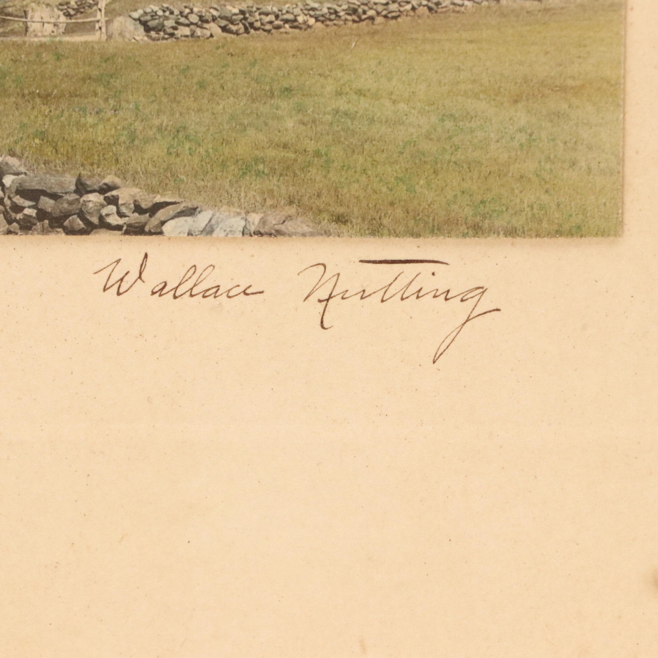 Wallace Nutting Hand-Colored Platinum Photographs "The Swimming Pool" and More